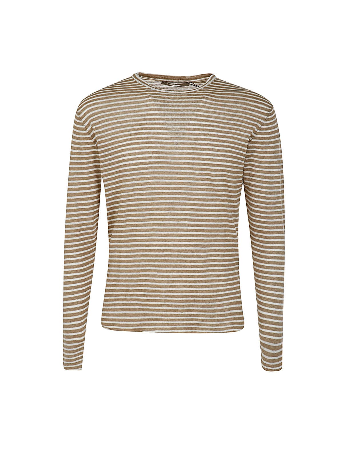 Original Vintage Style Crew Neck L/s Striped Sweater