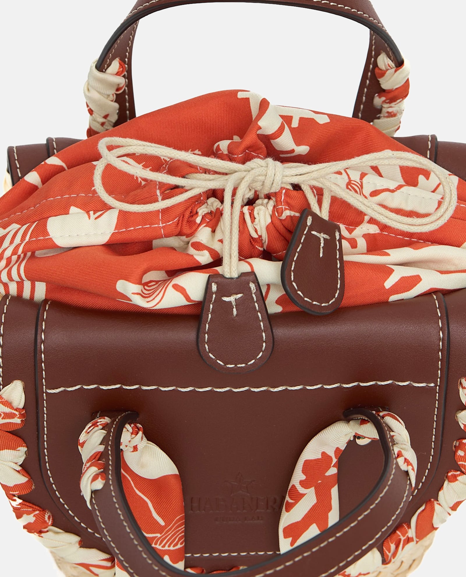 Cuba Lab Habanera Mini Tote In Beige Raffia In Brown