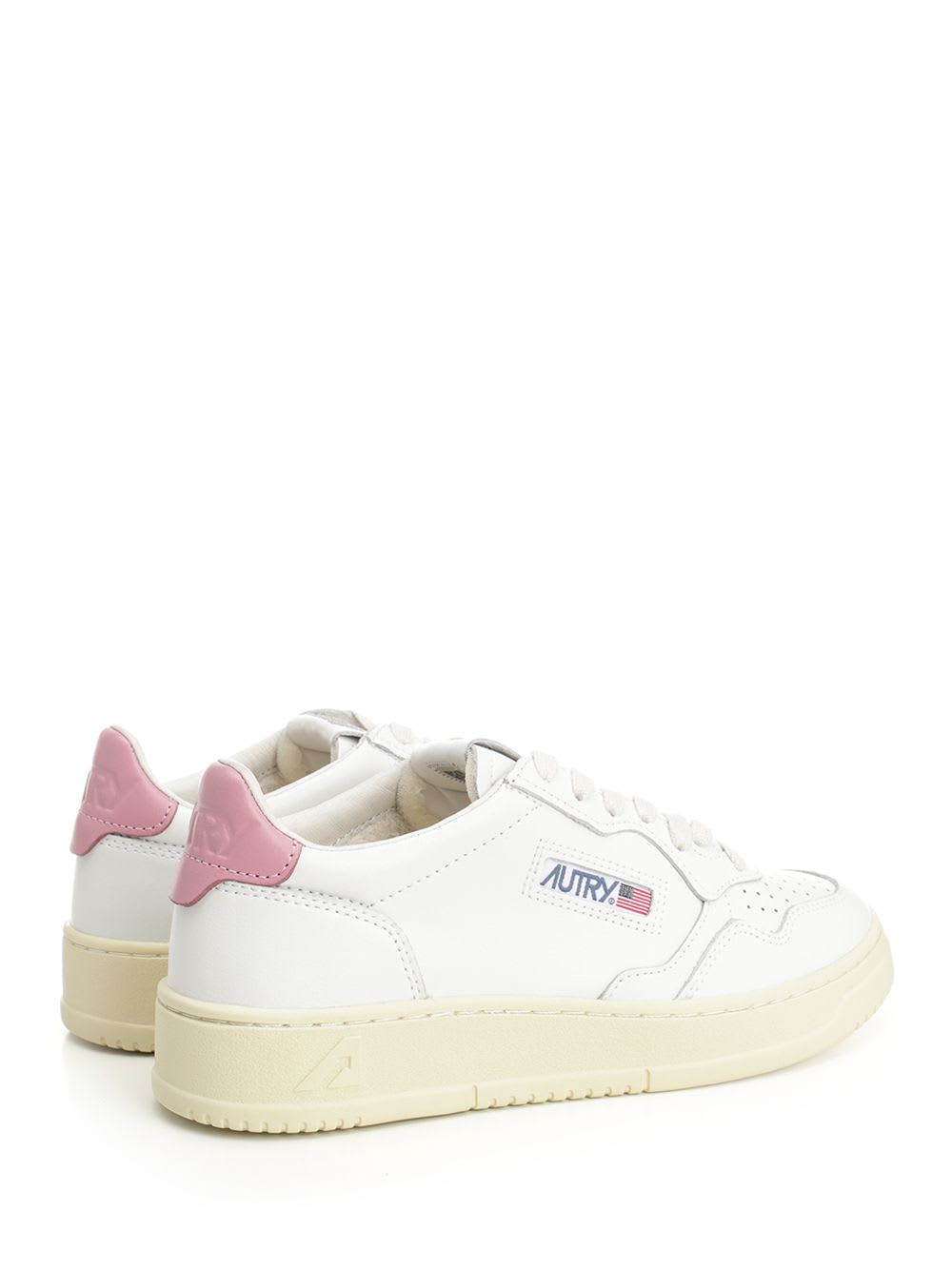 Autry Medalist Low Leat Leat Wht Pink In White