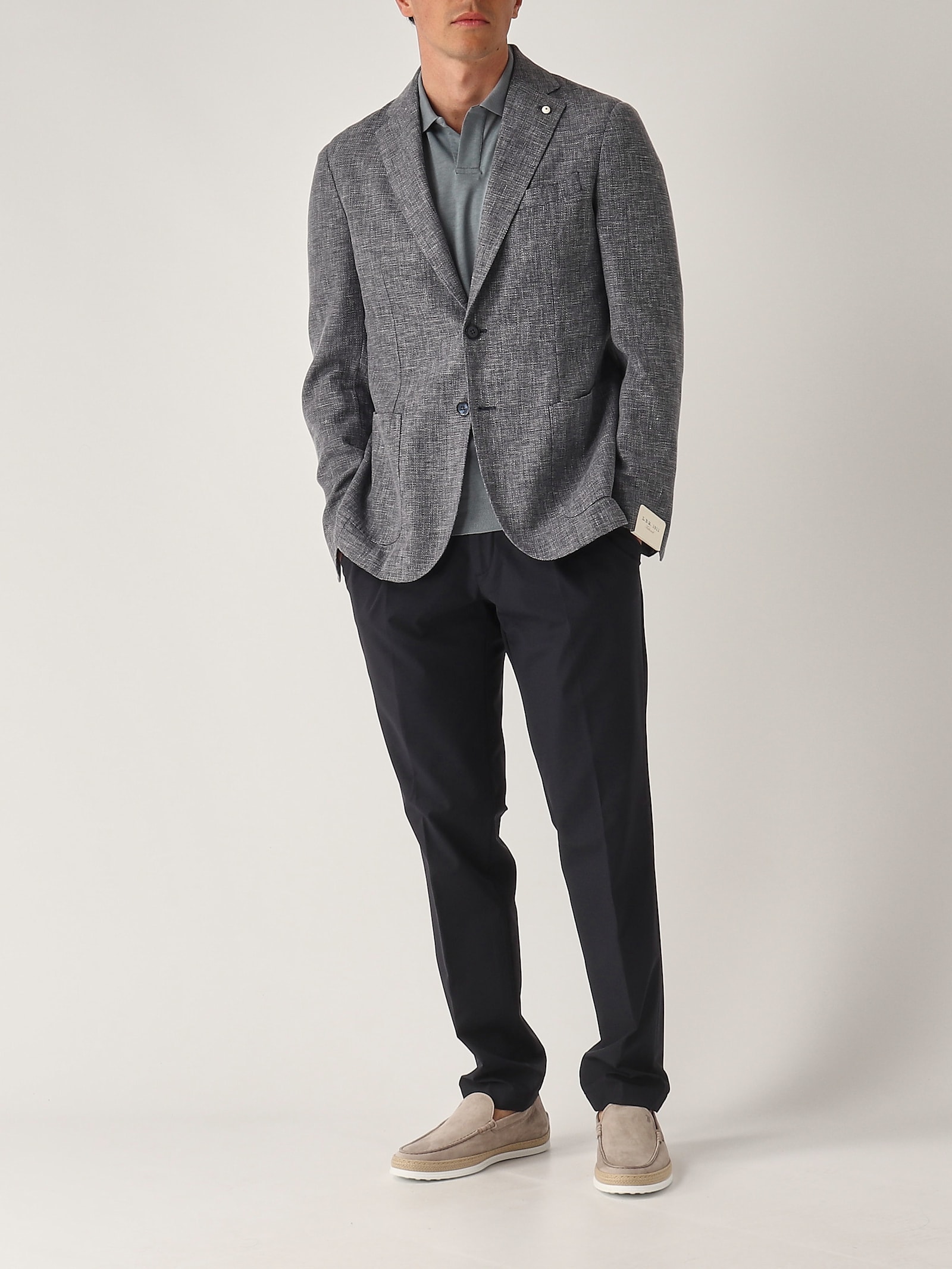 L.b.m 1911 Giacca Drop S Regolare Rever Lancia Blazer In Gray