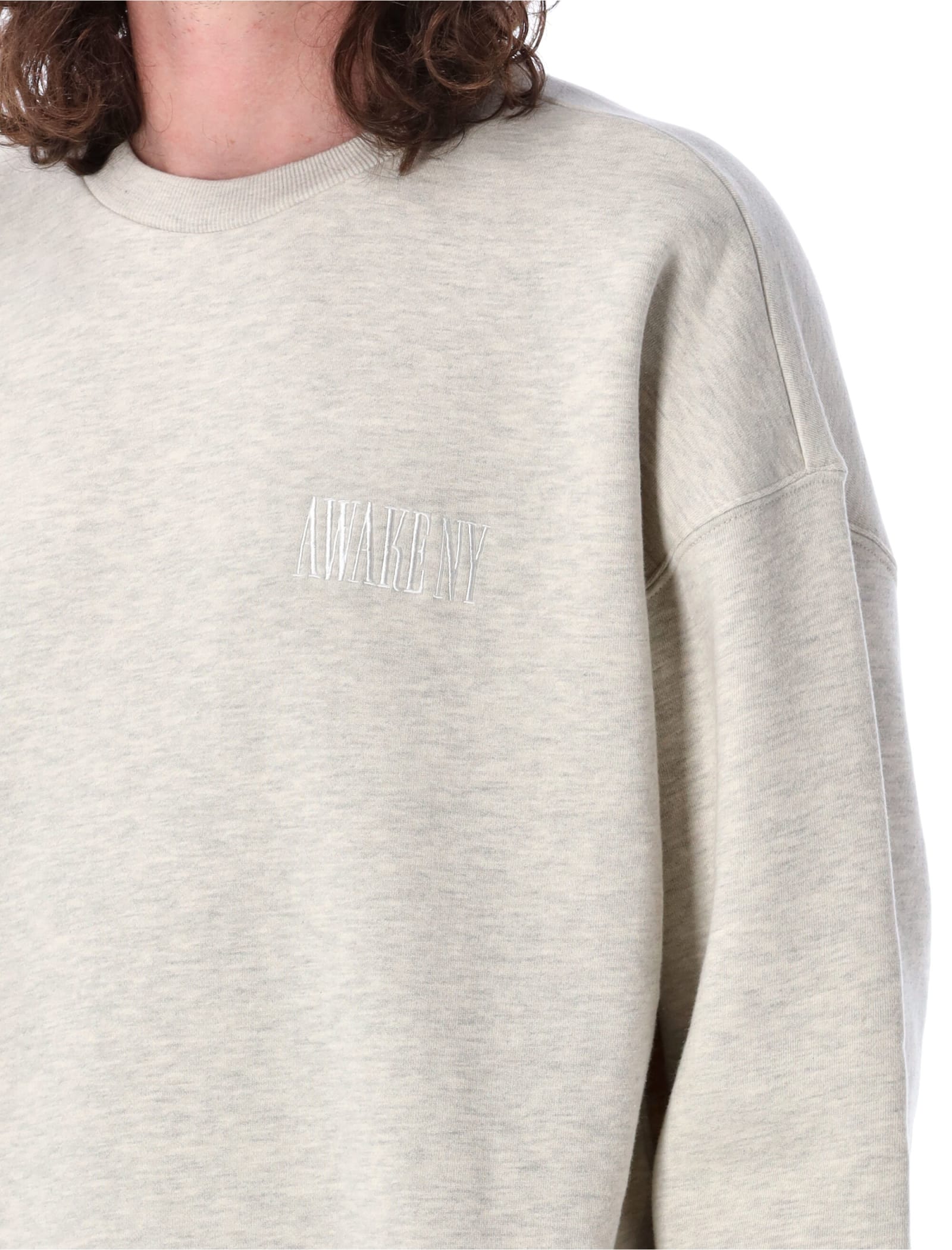 Shop Awake Ny Crewneck Sweatshirt In Grey