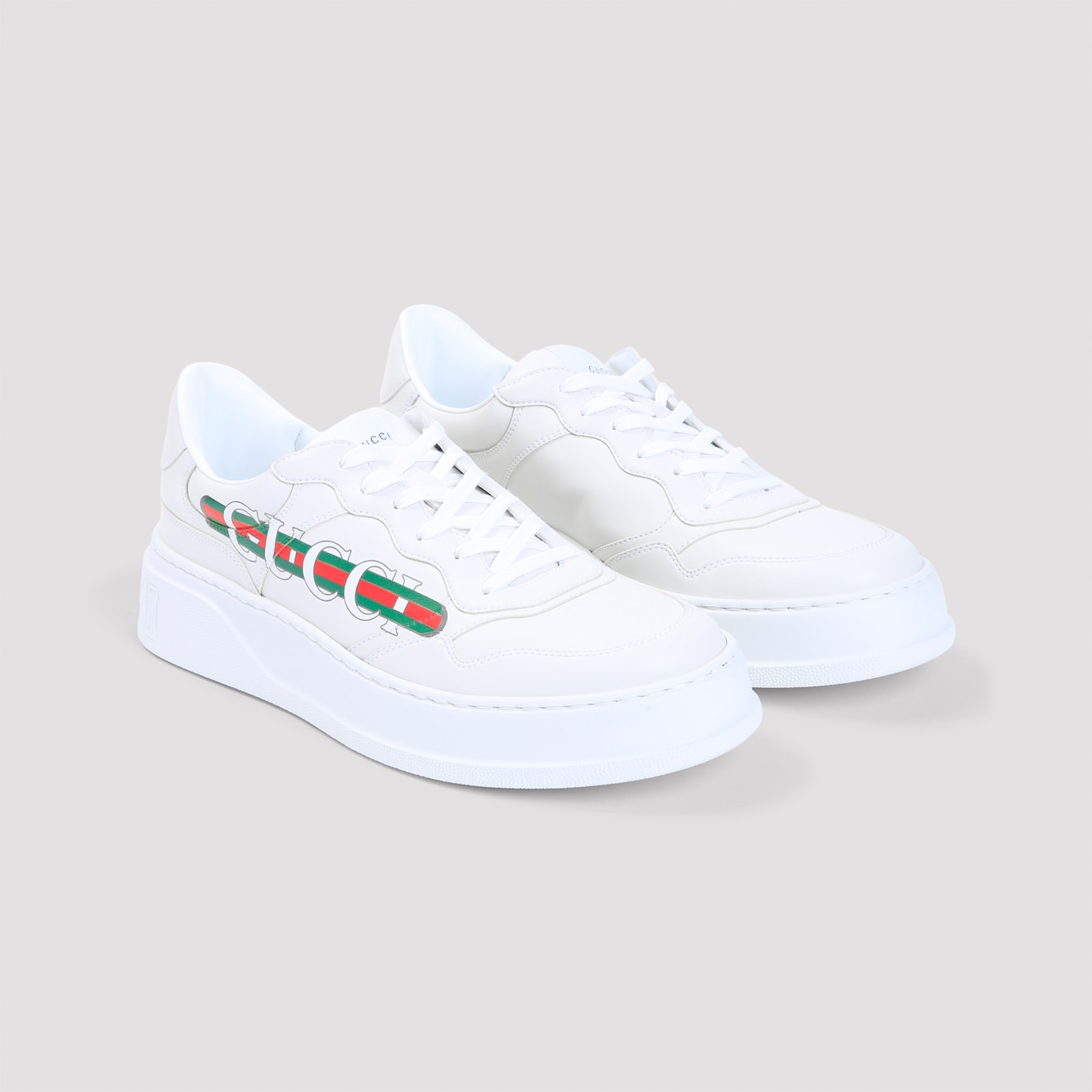 Shop Gucci Chunky Sneakers In Great White Gr.white