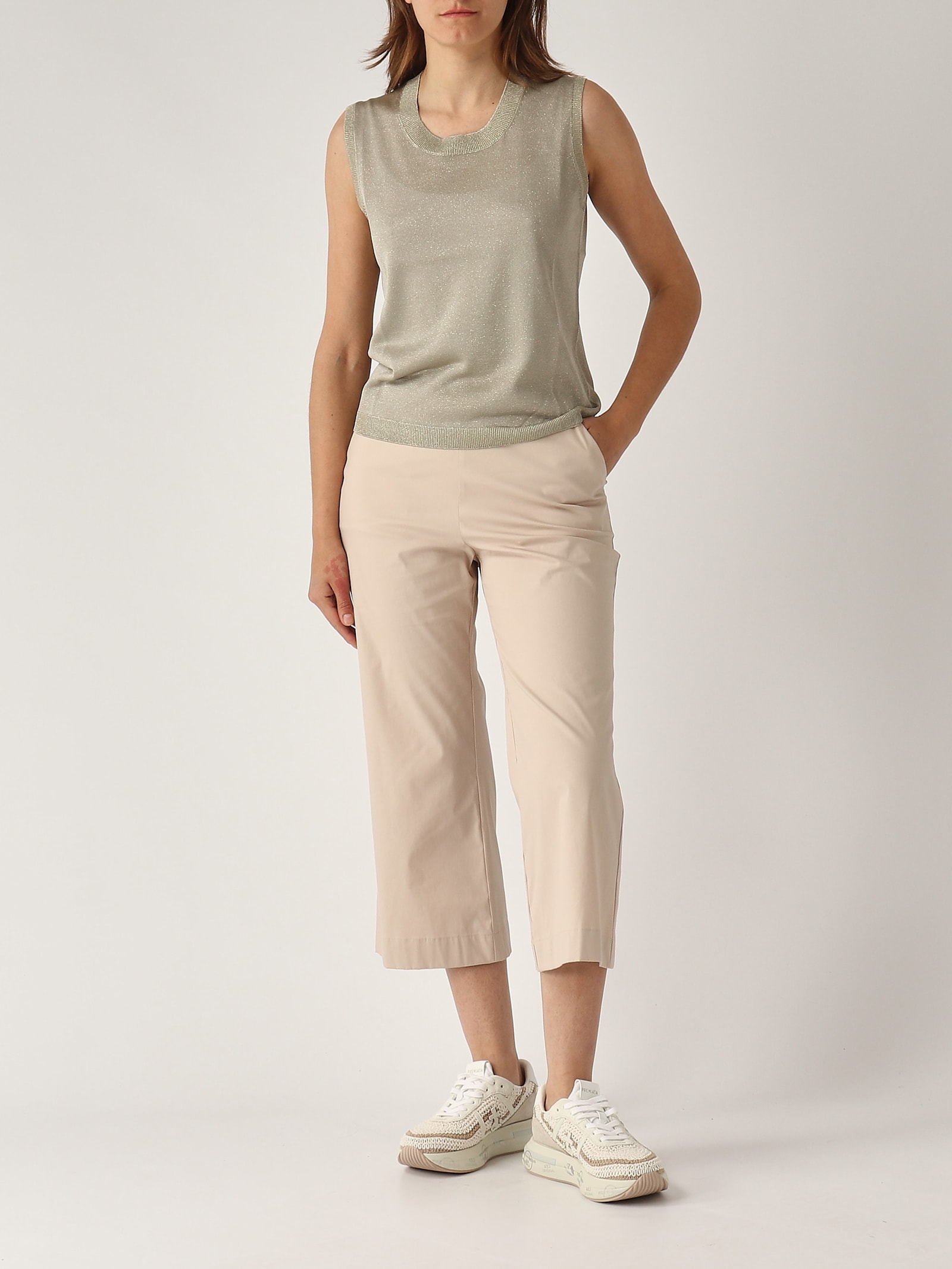 Gran Sasso Pantalone Trombetta Trousers In Brown