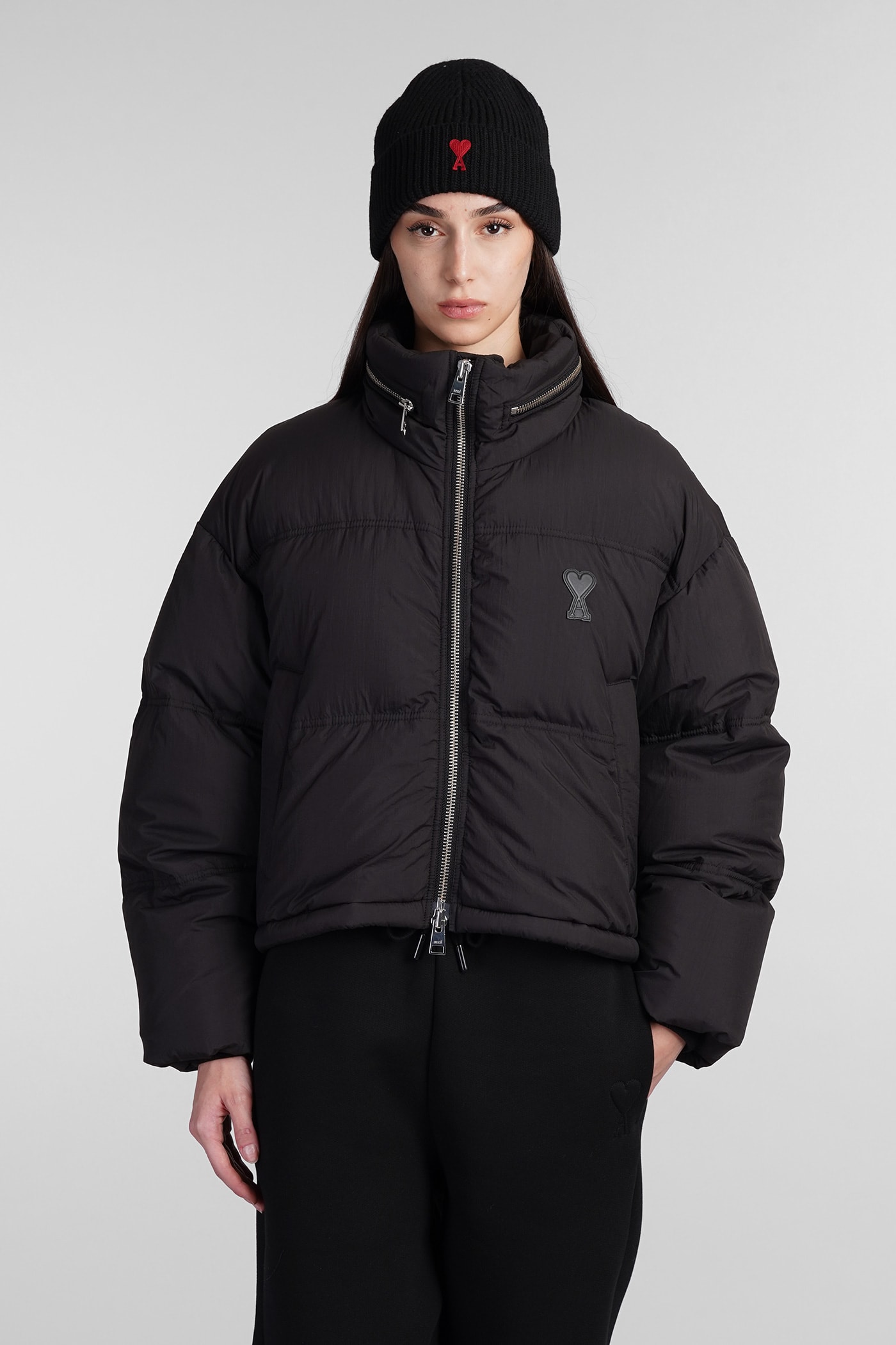 Ami Alexandre Mattiussi Puffer In Black Polyamide