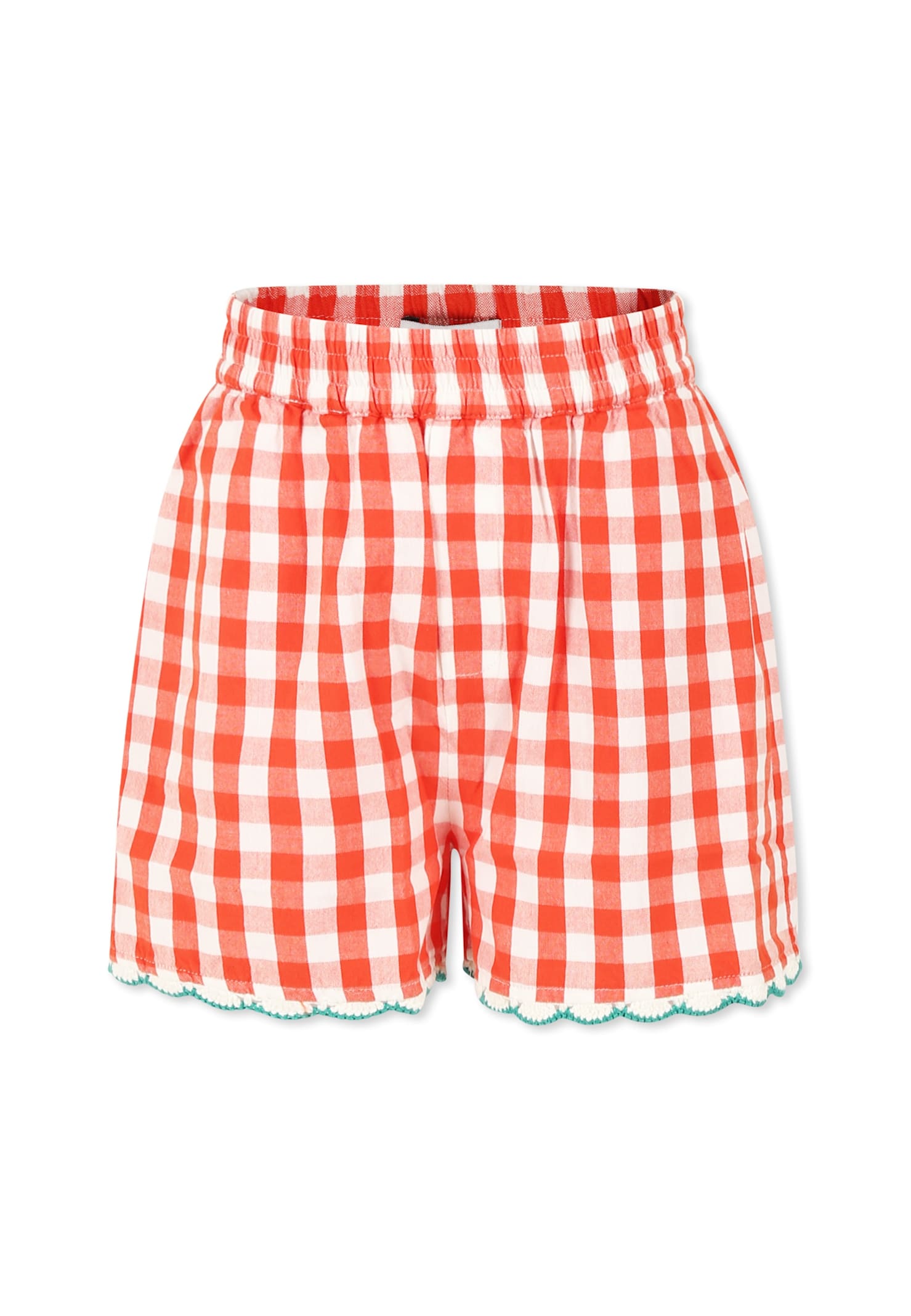 Stella Mccartney Red Shorts For Girl With Strawberries In Red