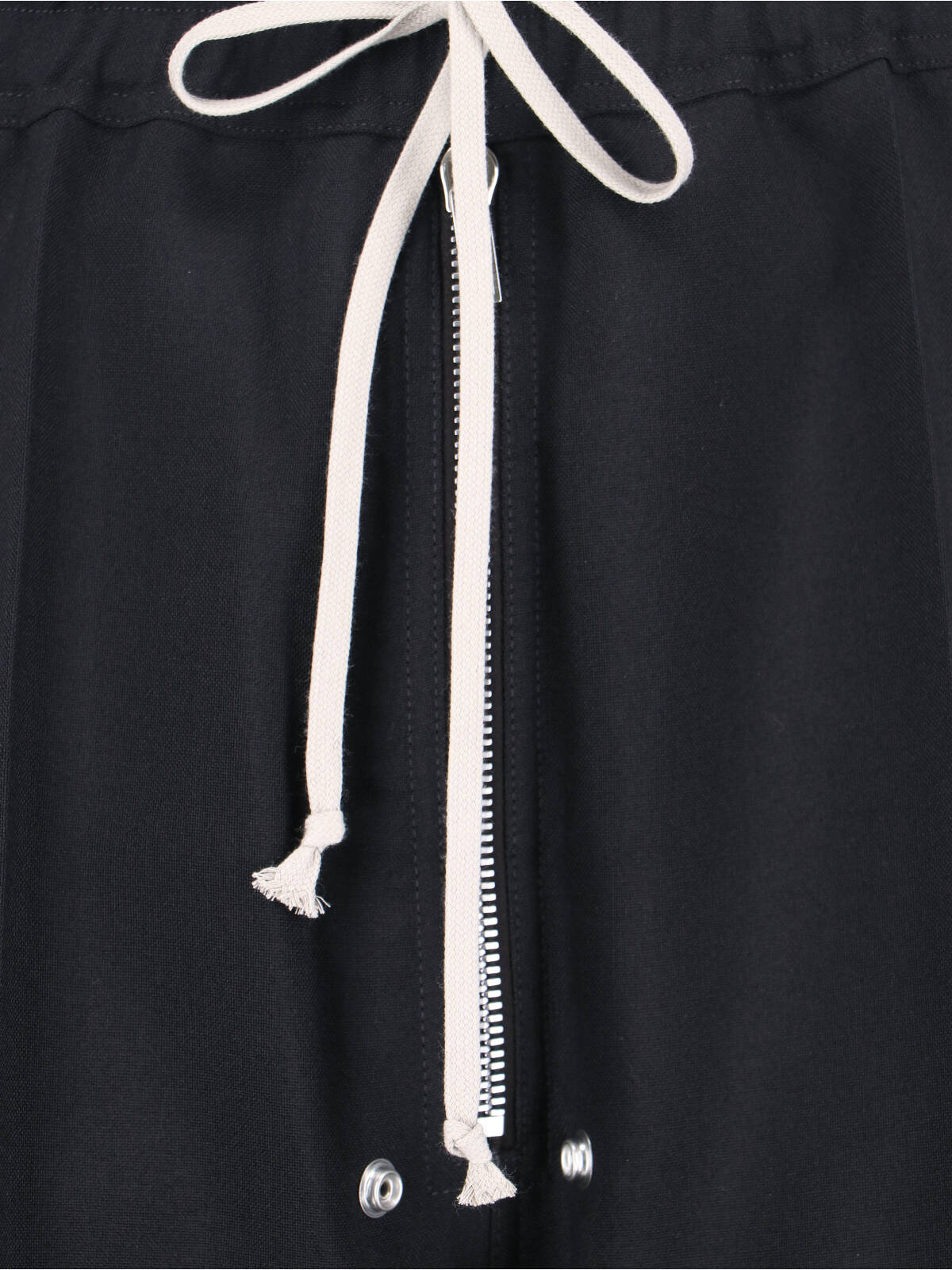 Rick Owens Straight Leg Trousers Eyelet Accents In Black