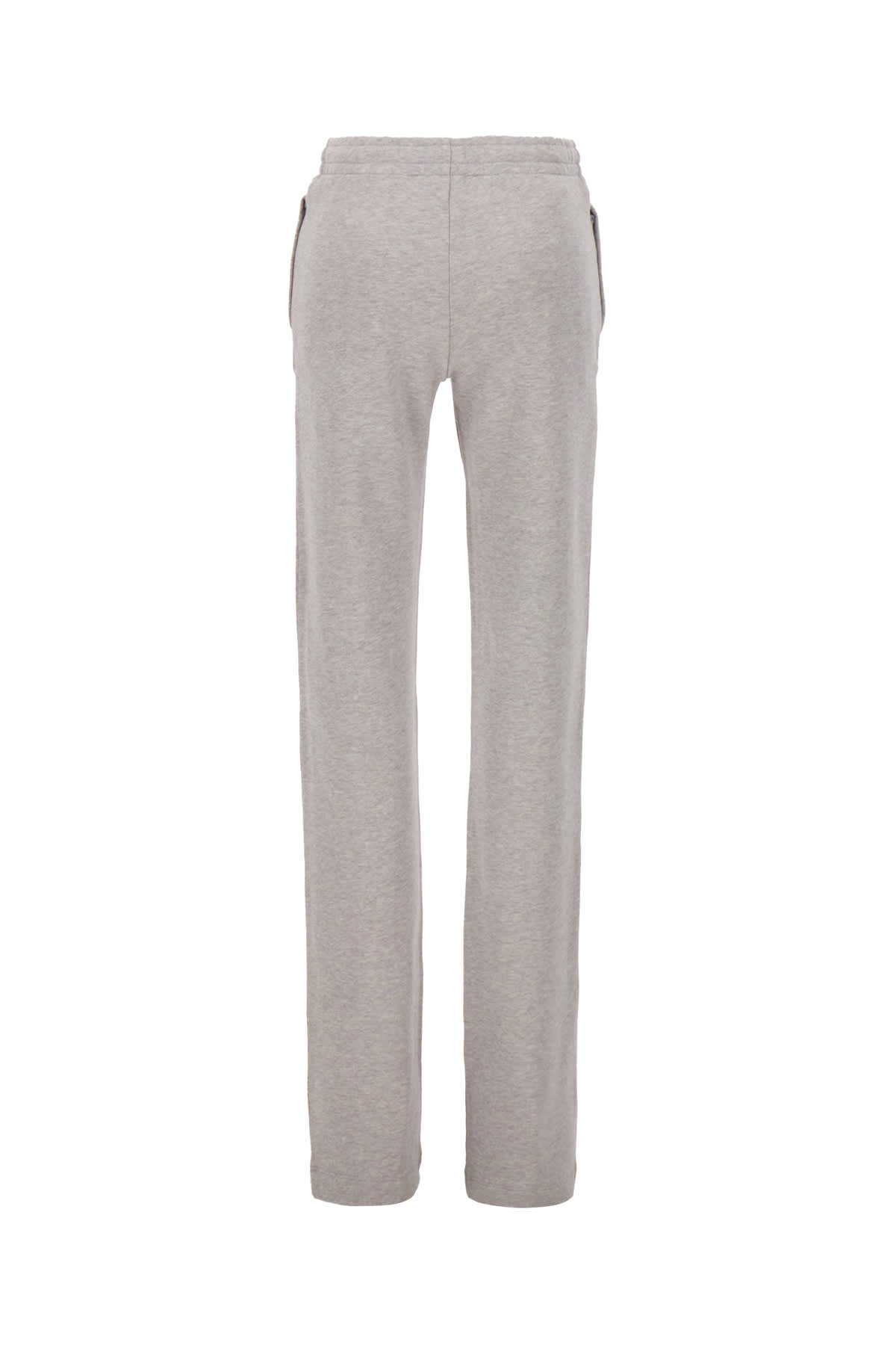 Moschino Grey Cotton Joggers With Teddy Bear Print In Grigio