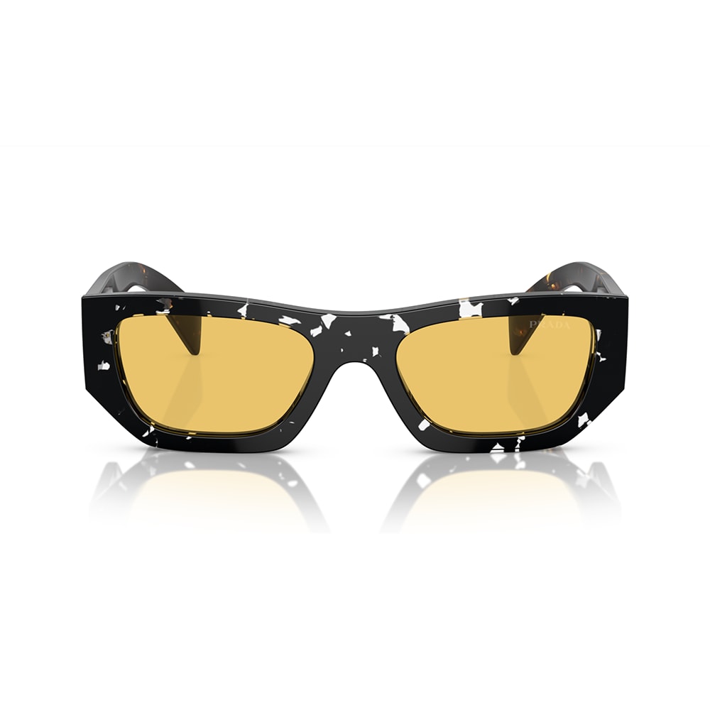 Shop Prada Sunglasses In Nero/giallo