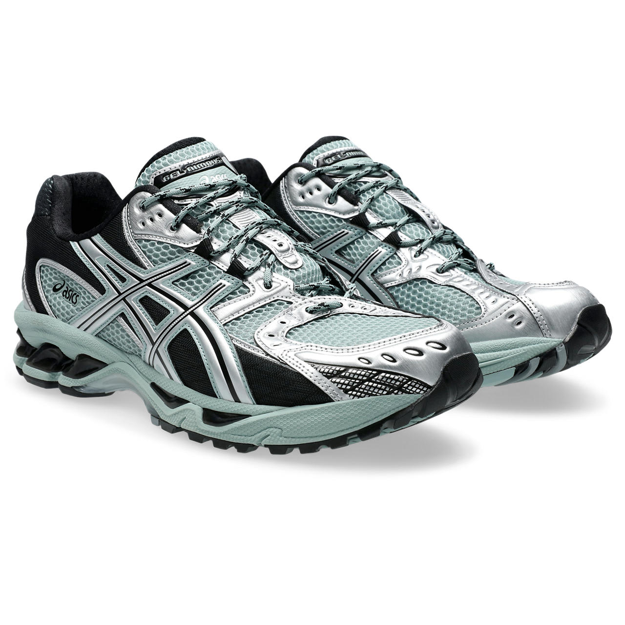 Asics Gel-nimbus 10.1 Mesh Sneakers In Ocean Haze/pure Silver