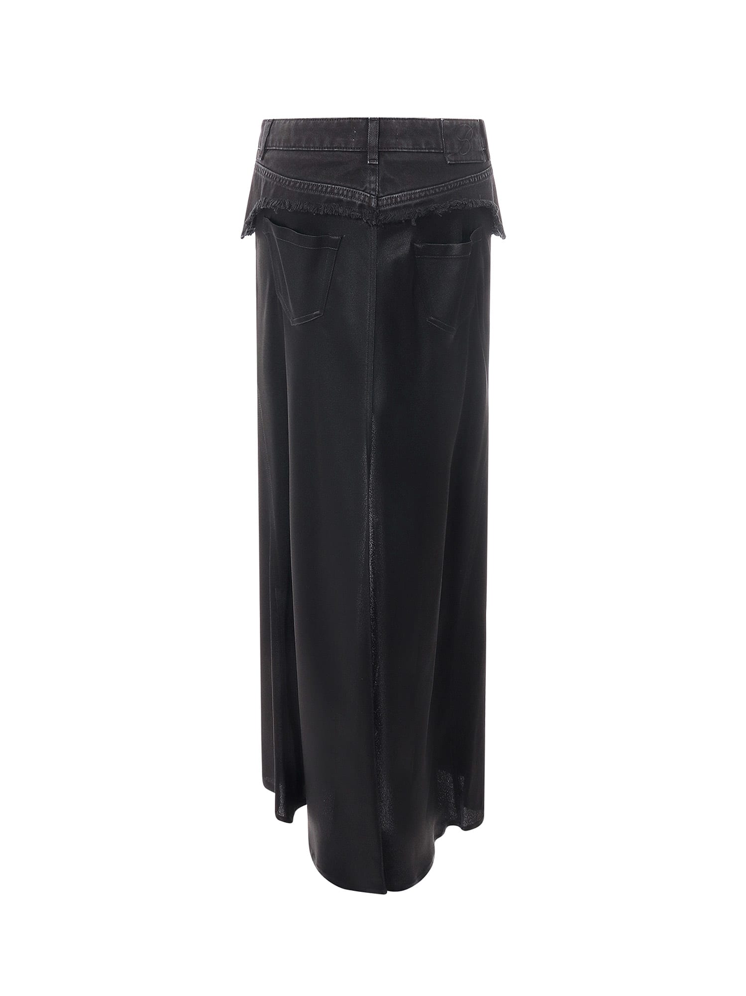 Shop Blumarine Skirt In Denim Black