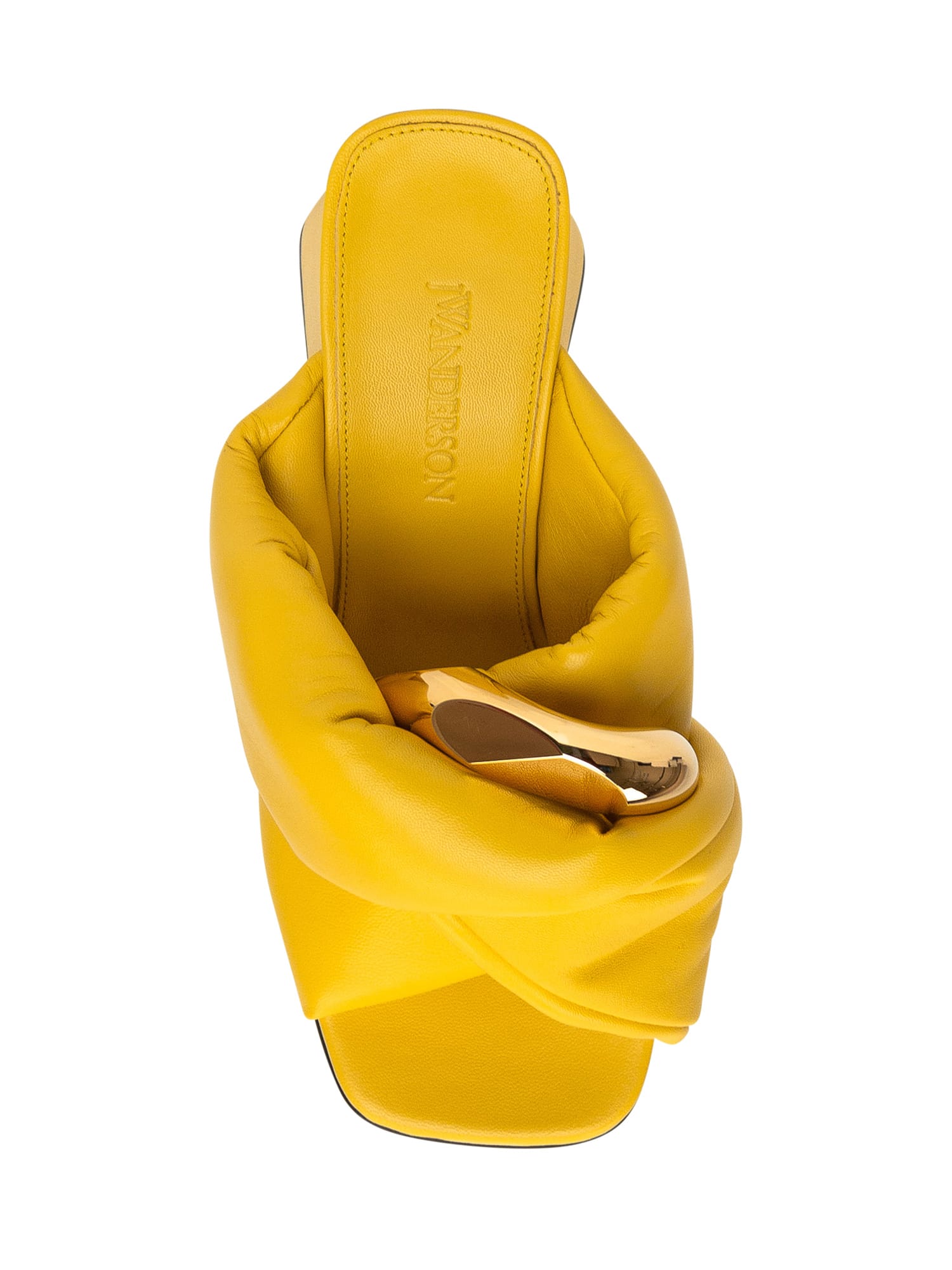 Shop Jw Anderson Twisted Sandal In Yellow