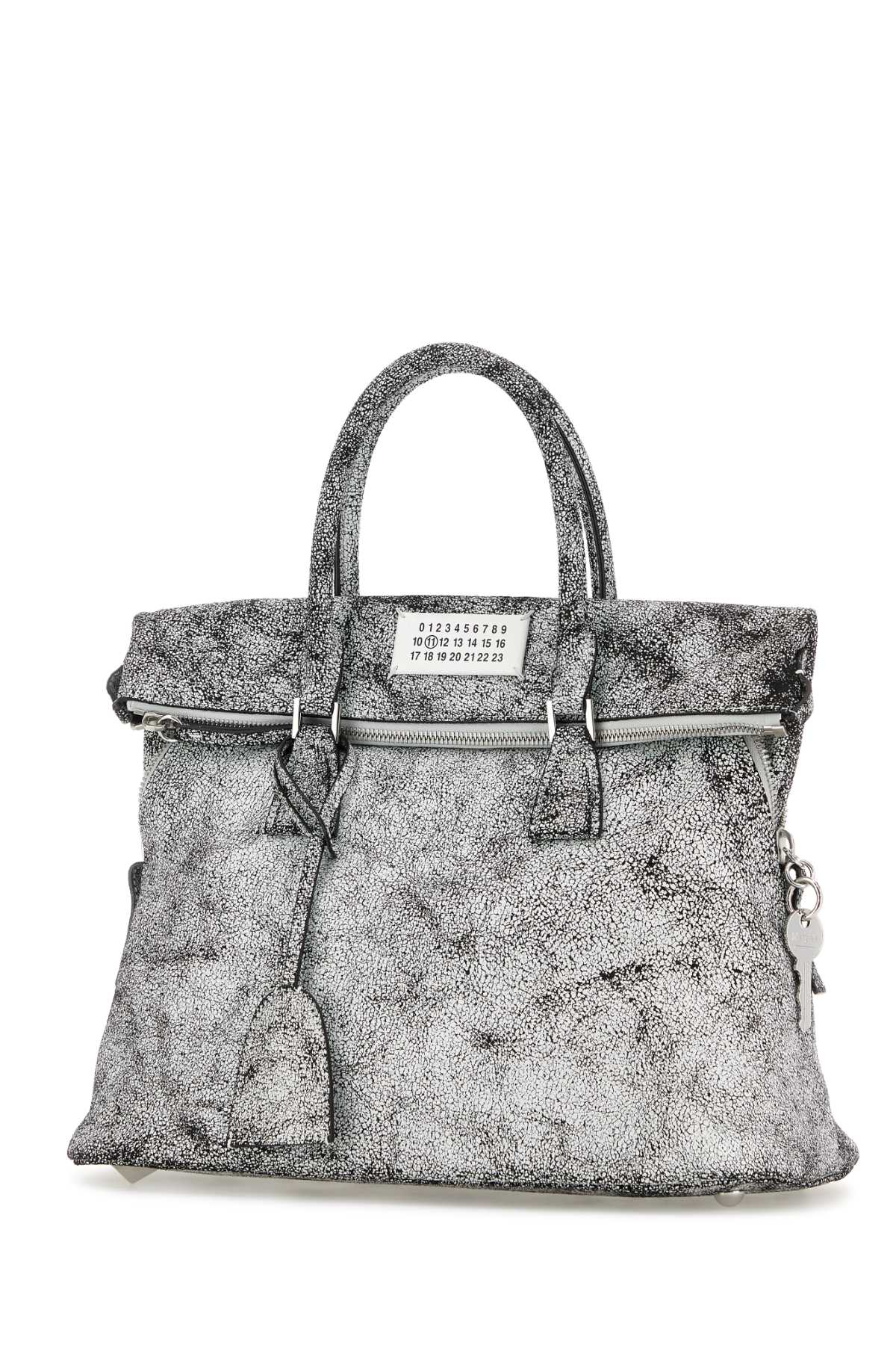 Maison Margiela Two-tone Leather Medium 5ac Loved To Death Handbag In Multi
