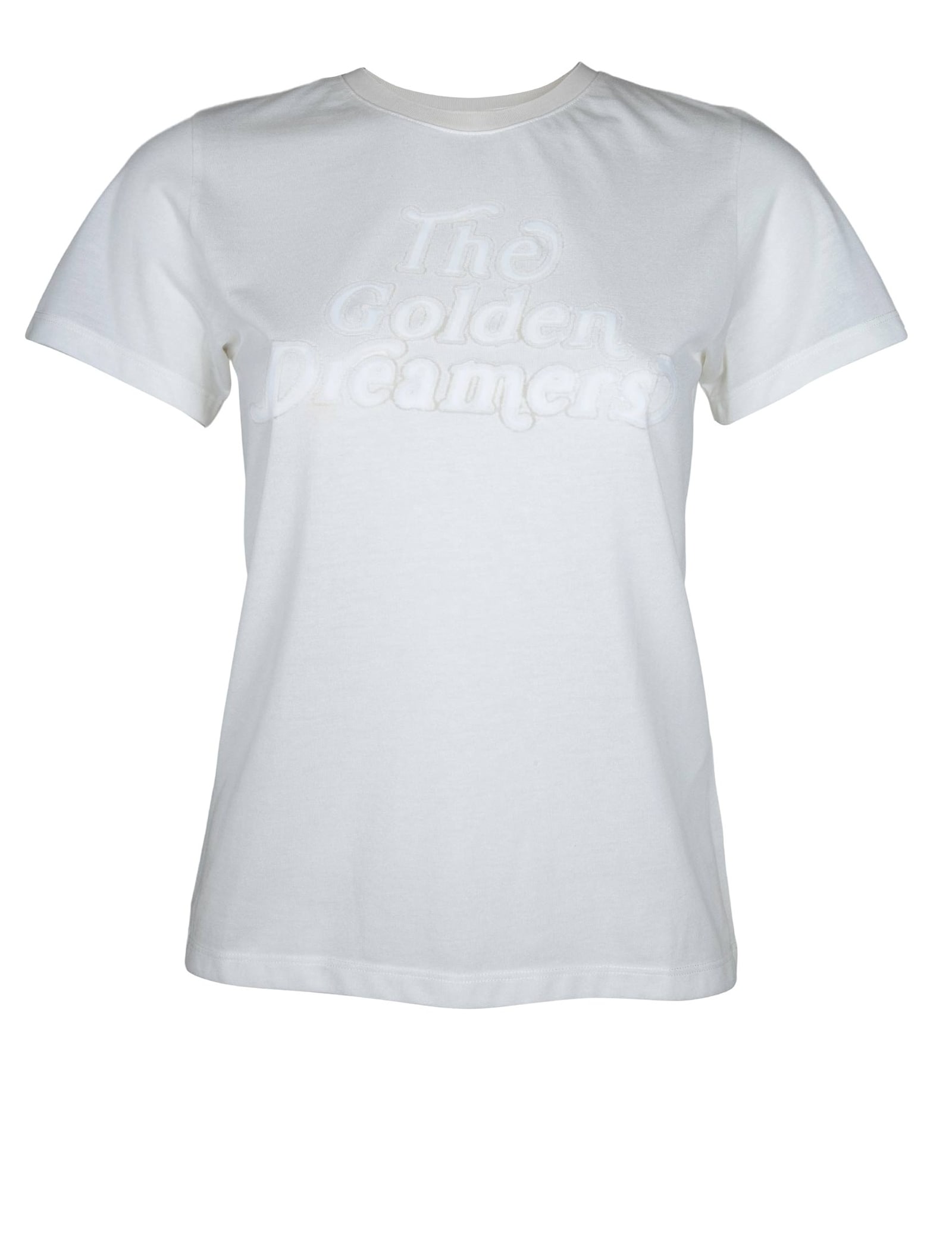 Golden Goose Journey Viscose T-shirt With Front Print In White