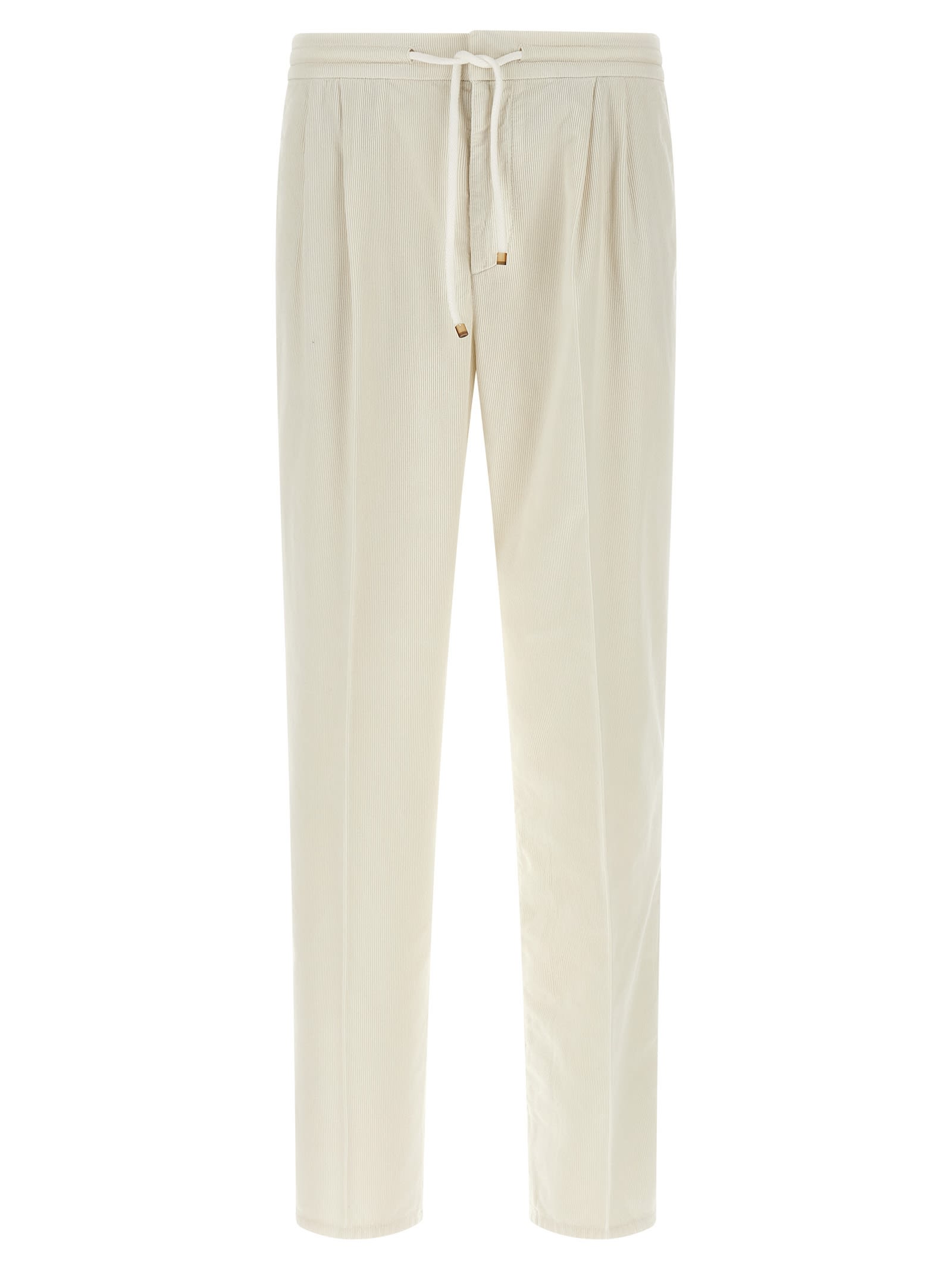 Brunello Cucinelli Corduroy Trousers In White