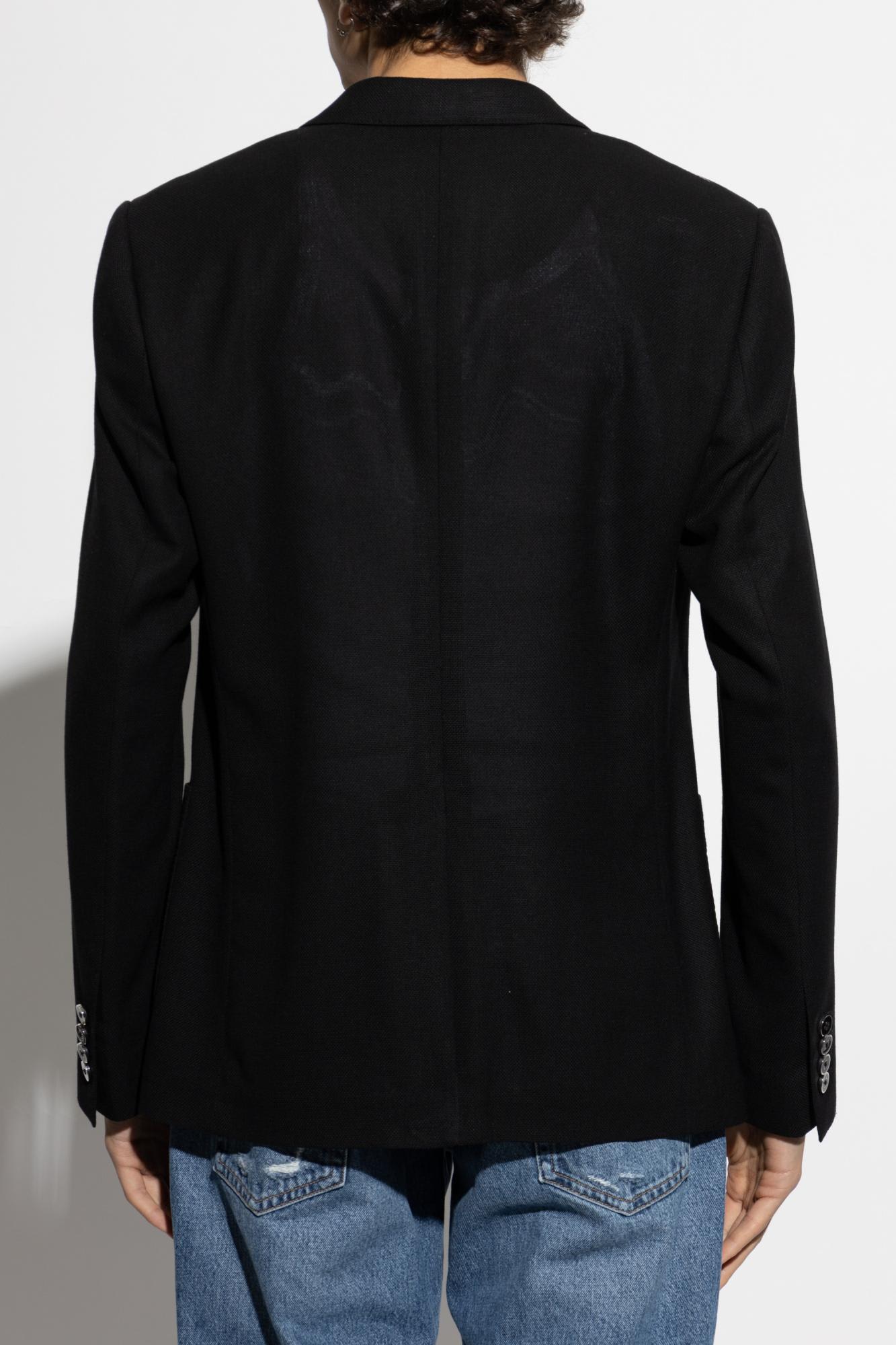 Dolce & Gabbana Wool Blazer In Nero