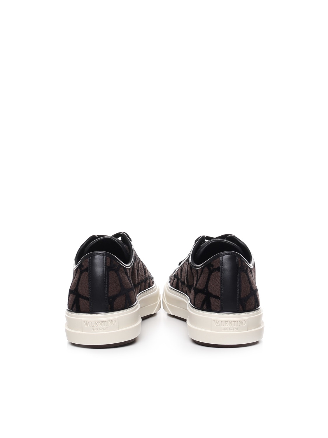 Shop Valentino Sneakers Toile Iconographe In Fondant/black