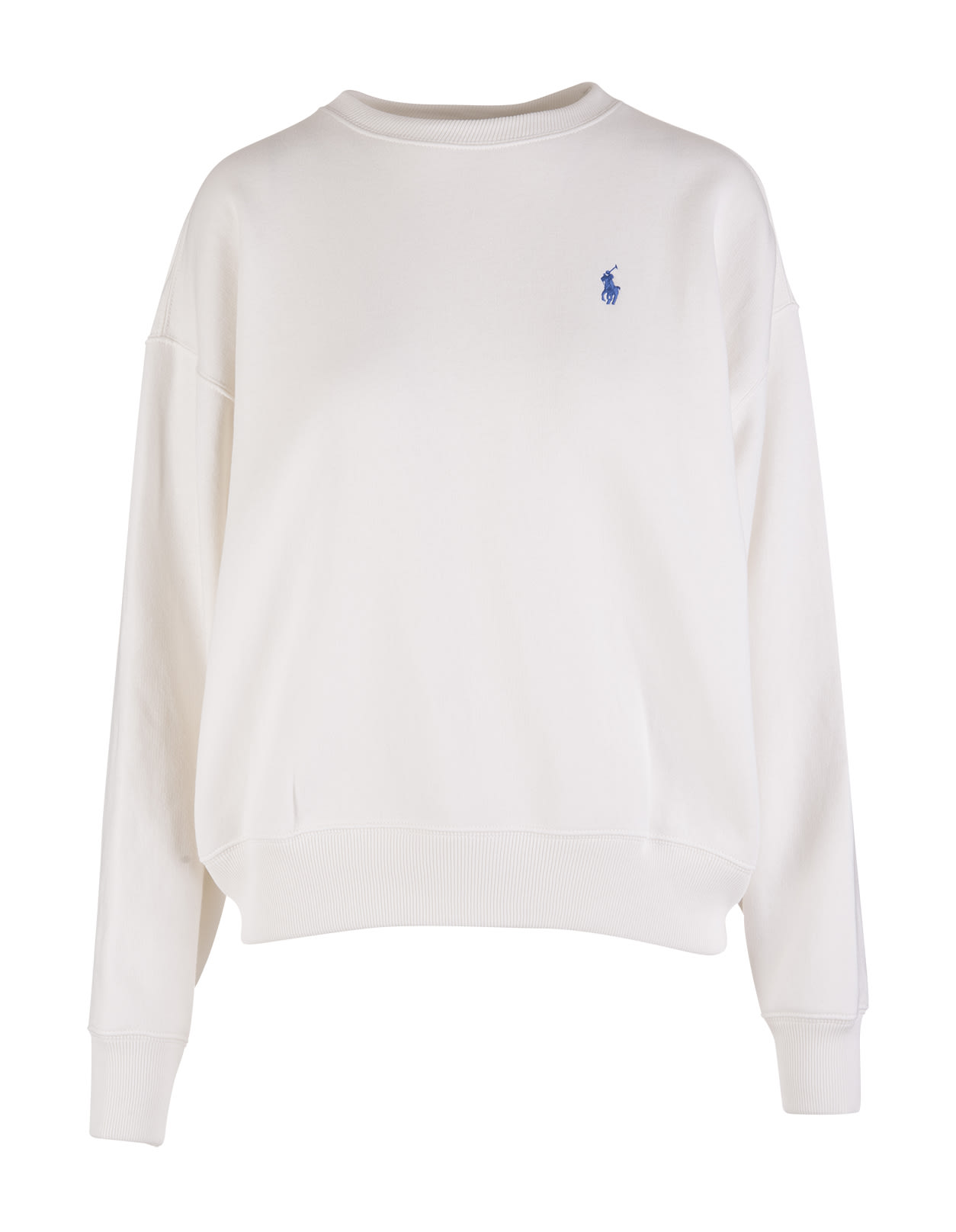 Ralph Lauren Woman White Sweatshirt With Good Vibes Embroidery