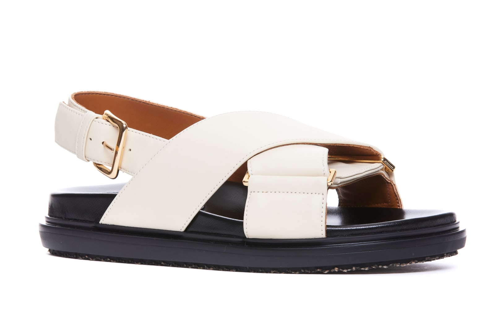 Shop Marni Leather Fussbet In White