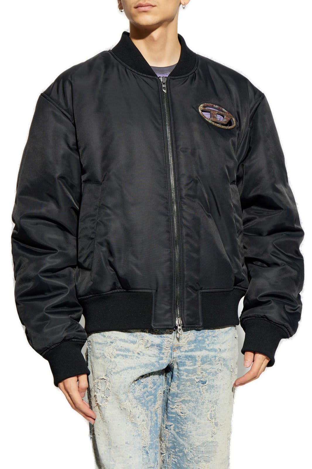 Shop Diesel Jacket J-milles-rugg In Black