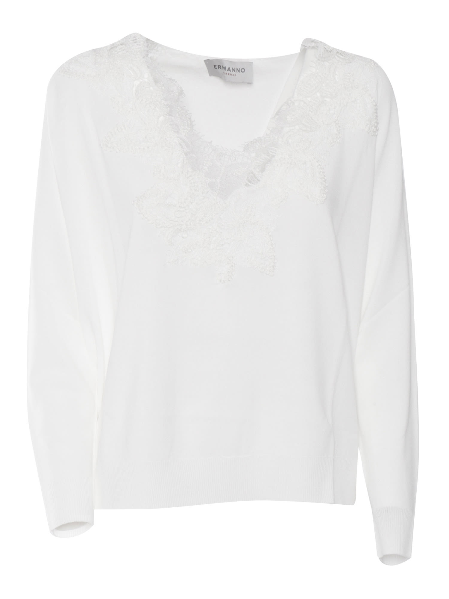 White Shirt With Lace