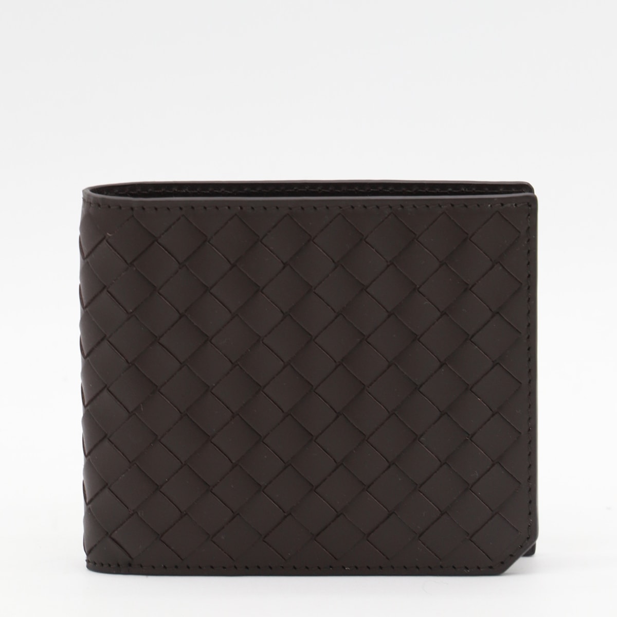 Bottega Veneta Intrecciato Piccolo Bi-fold Wallet In Fondant-silver
