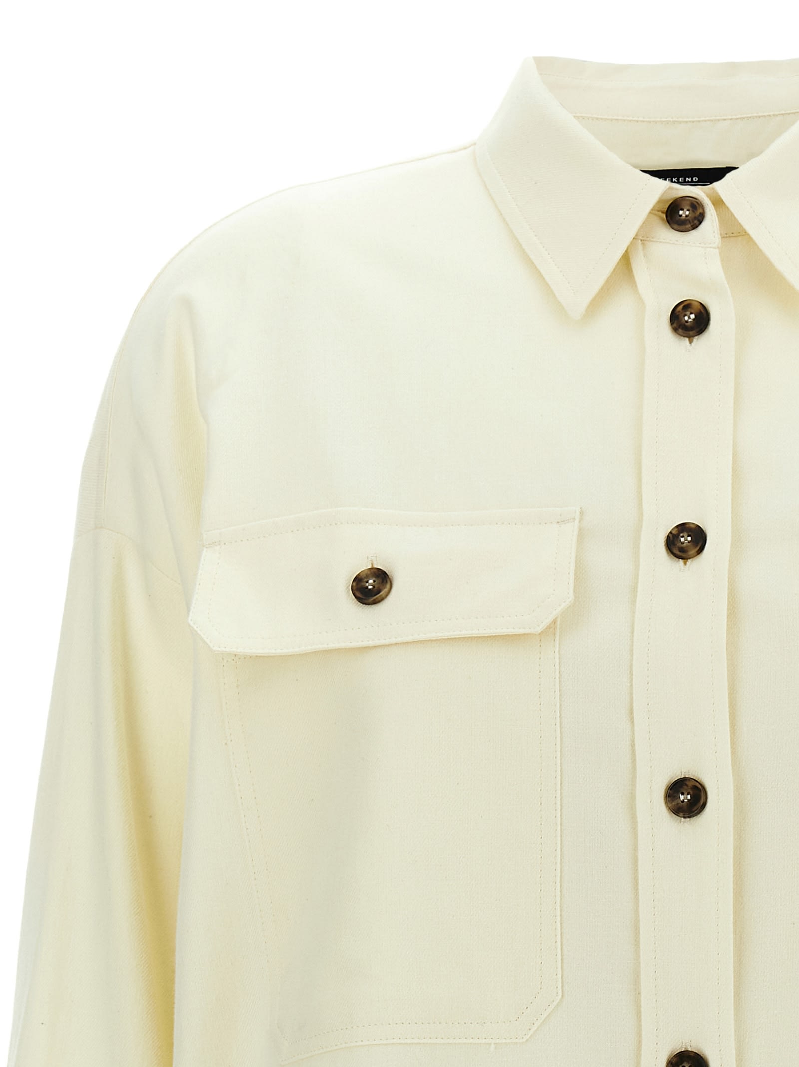Weekend Max Mara Woman Shirt Ivory Size 10 Cotton In White