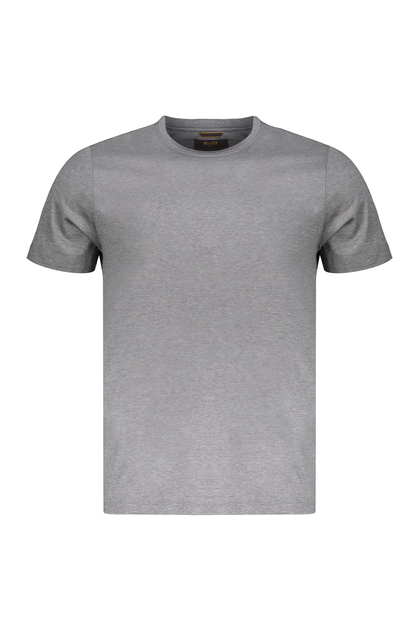 Moorer Grey Mens T-shirt In Lightweight Fabric In Gray