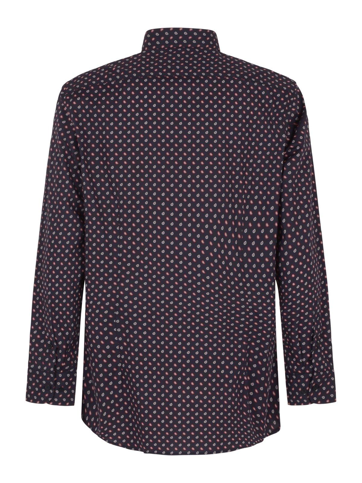 Etro Paisley-printed Stretch Shirt In Blu