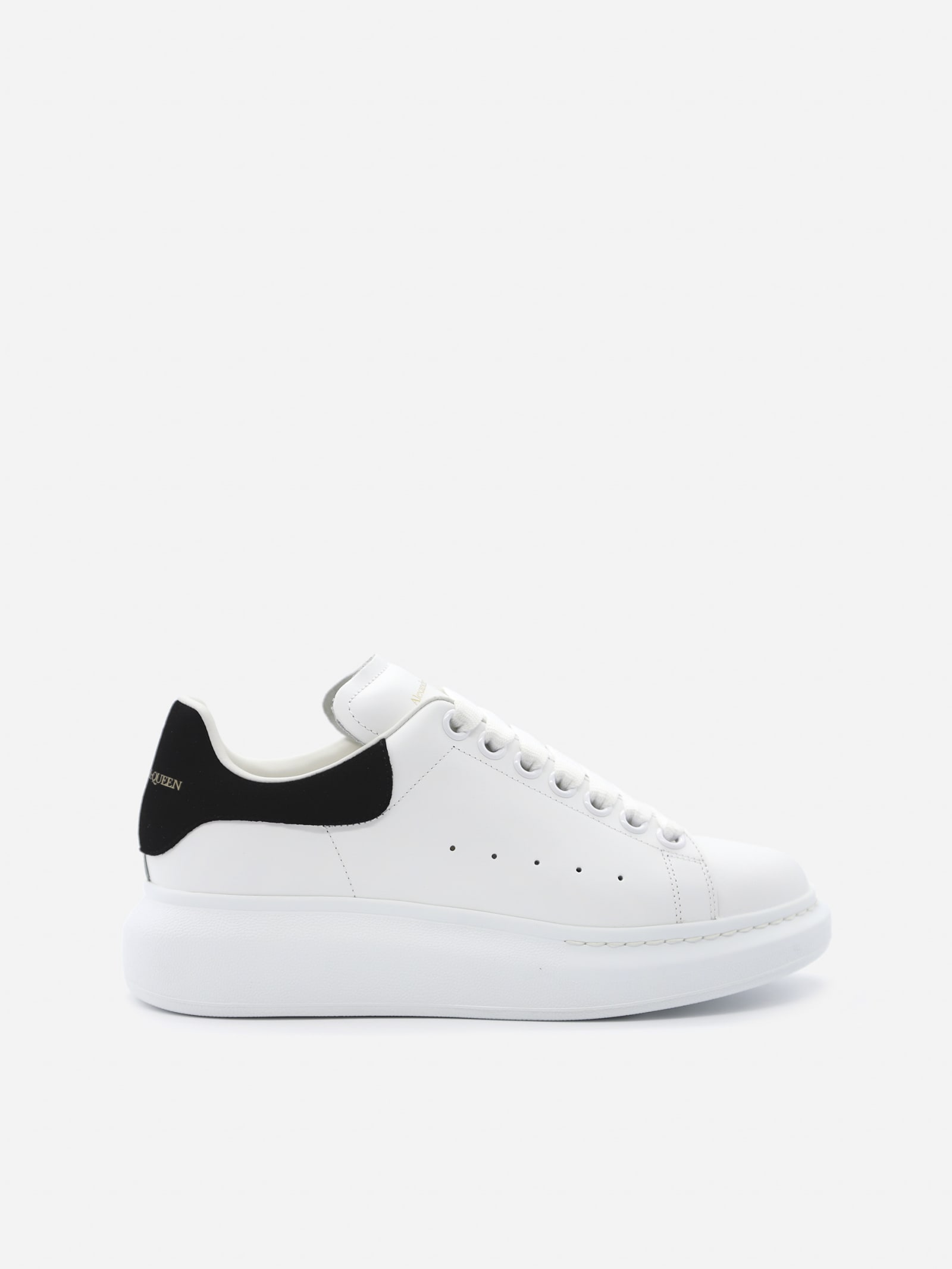 Oversized Sneakers In Leather With Contrasting Heel Tab
