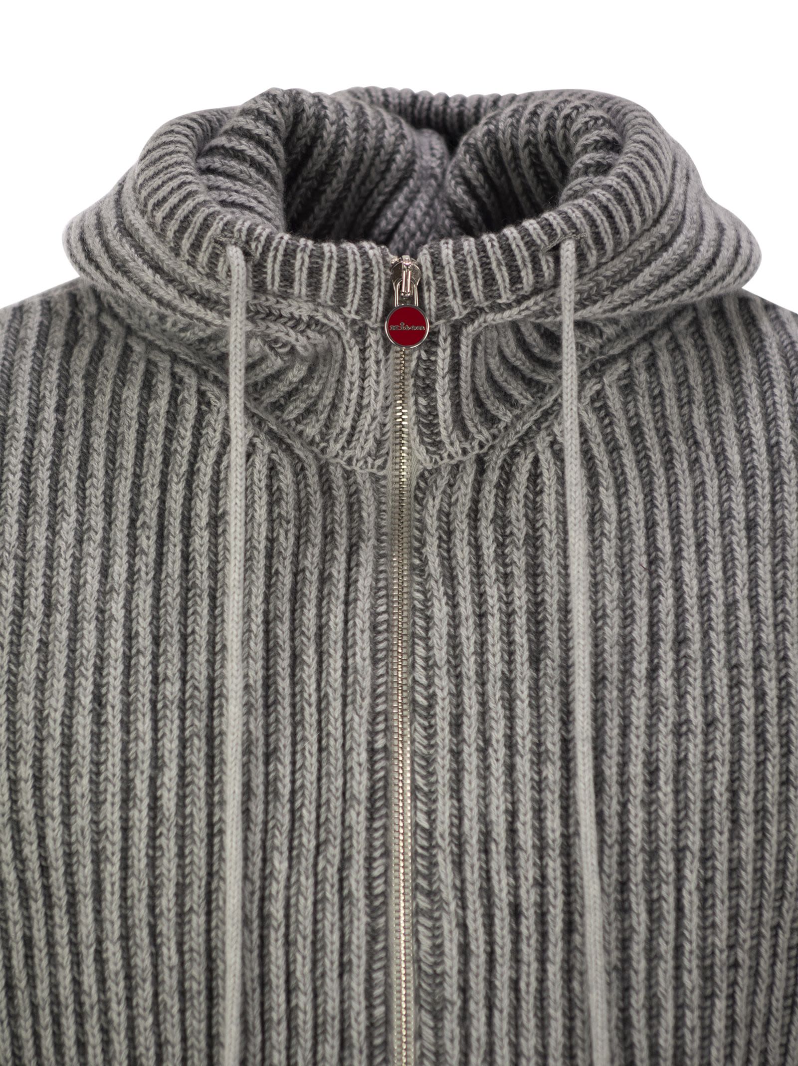 Shop Kiton Plush Cut Cashmere Jacket In Grey