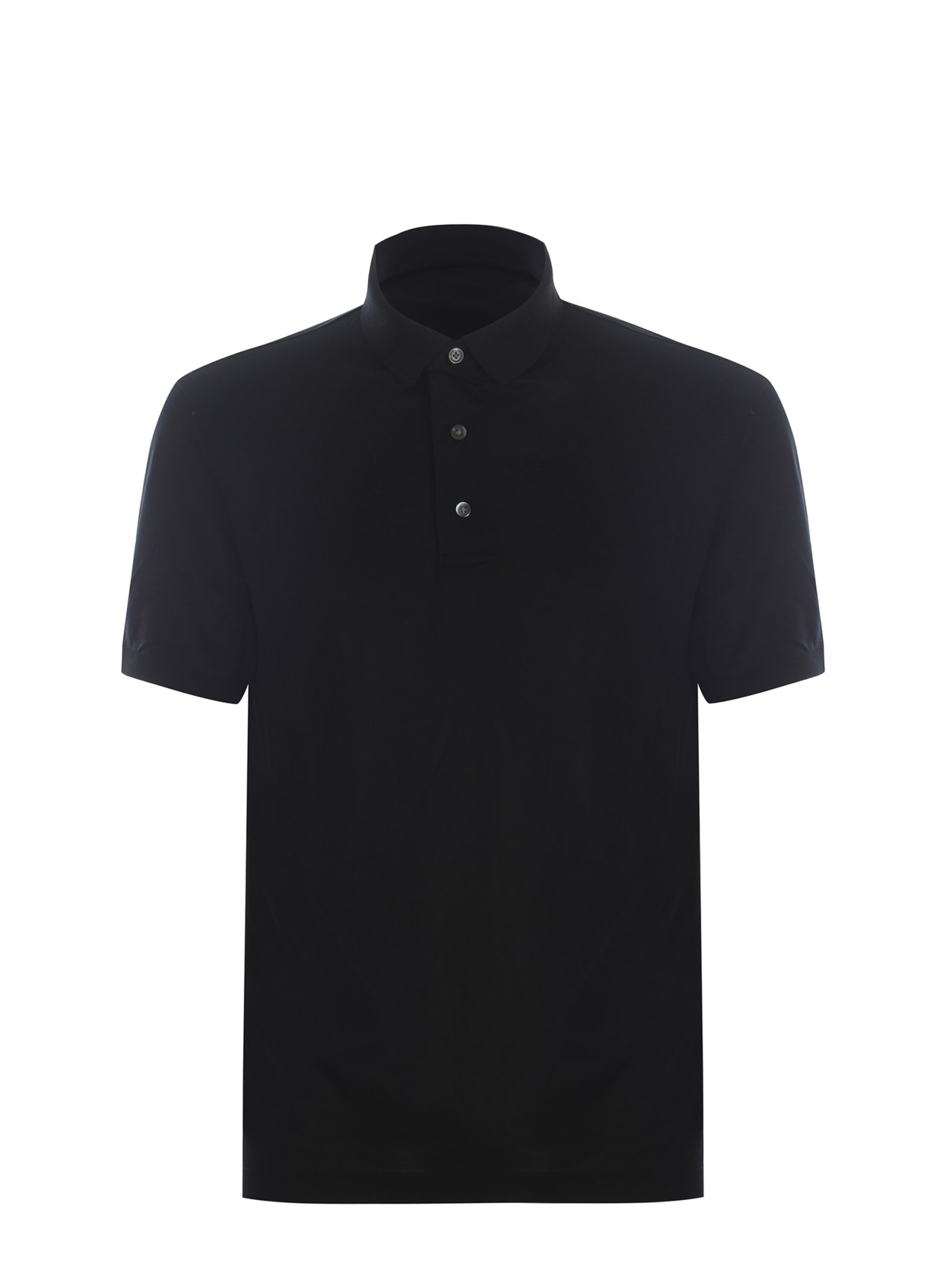 Emporio Armani Polo Shirt  Made Of Jersey In Black