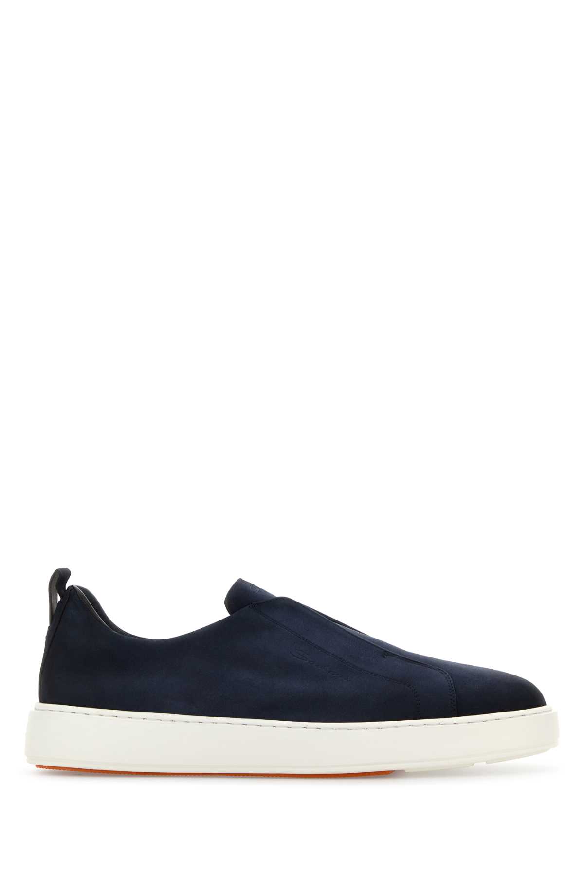 Blue Suede Slip Ons Santoni