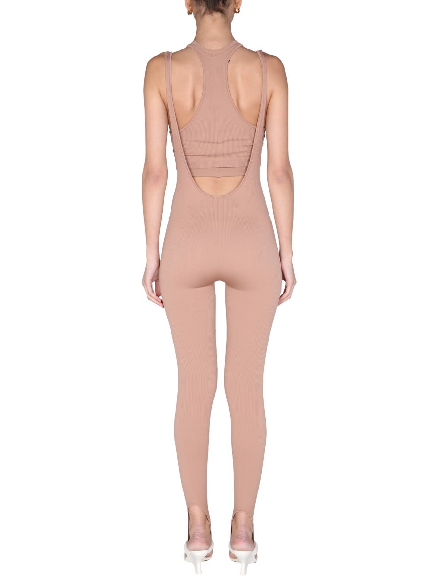 Shop Andreädamo Jersey Leggings In Nude