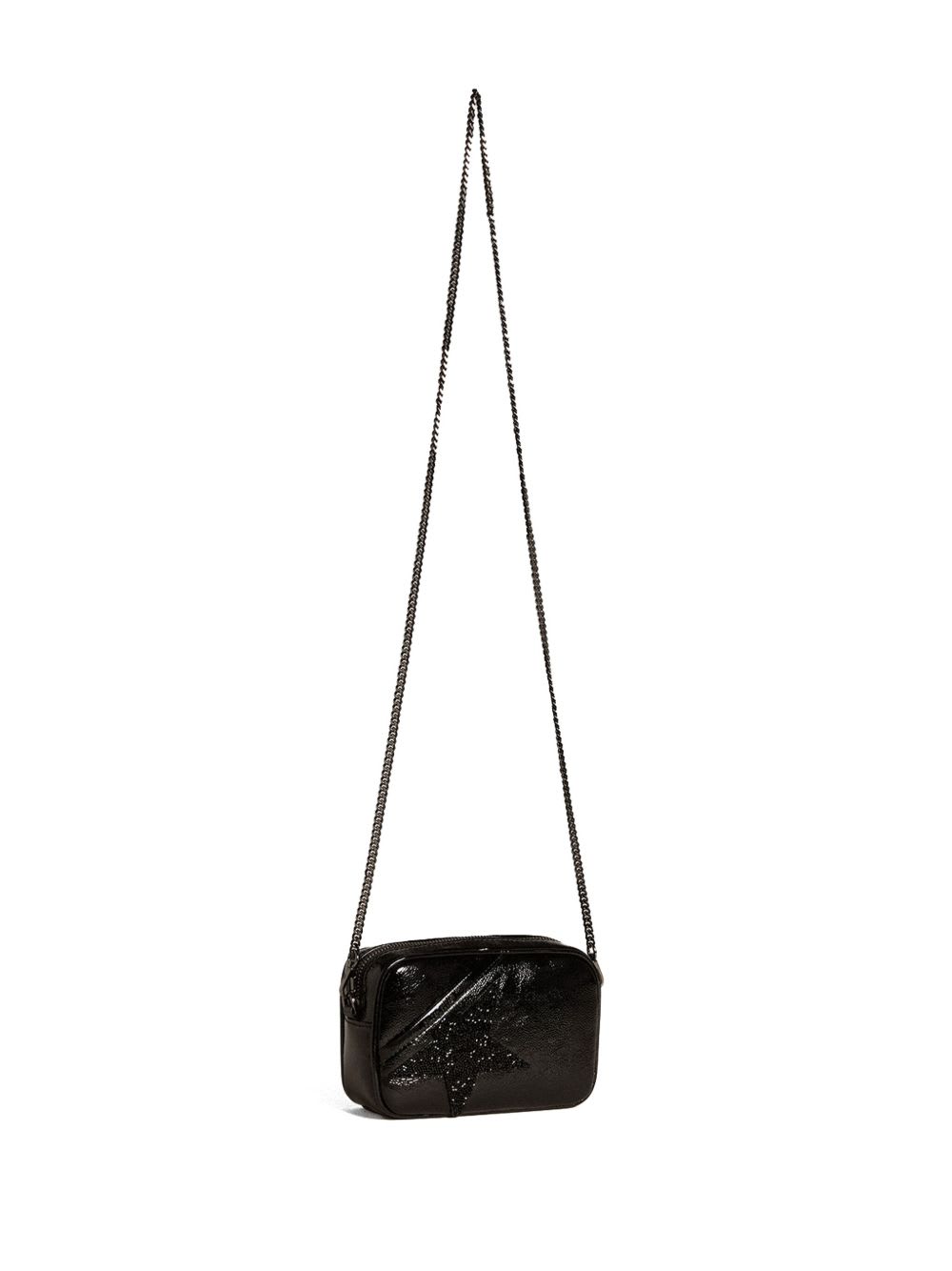 Golden Goose Star Mini Leather Crossbody Bag In Black