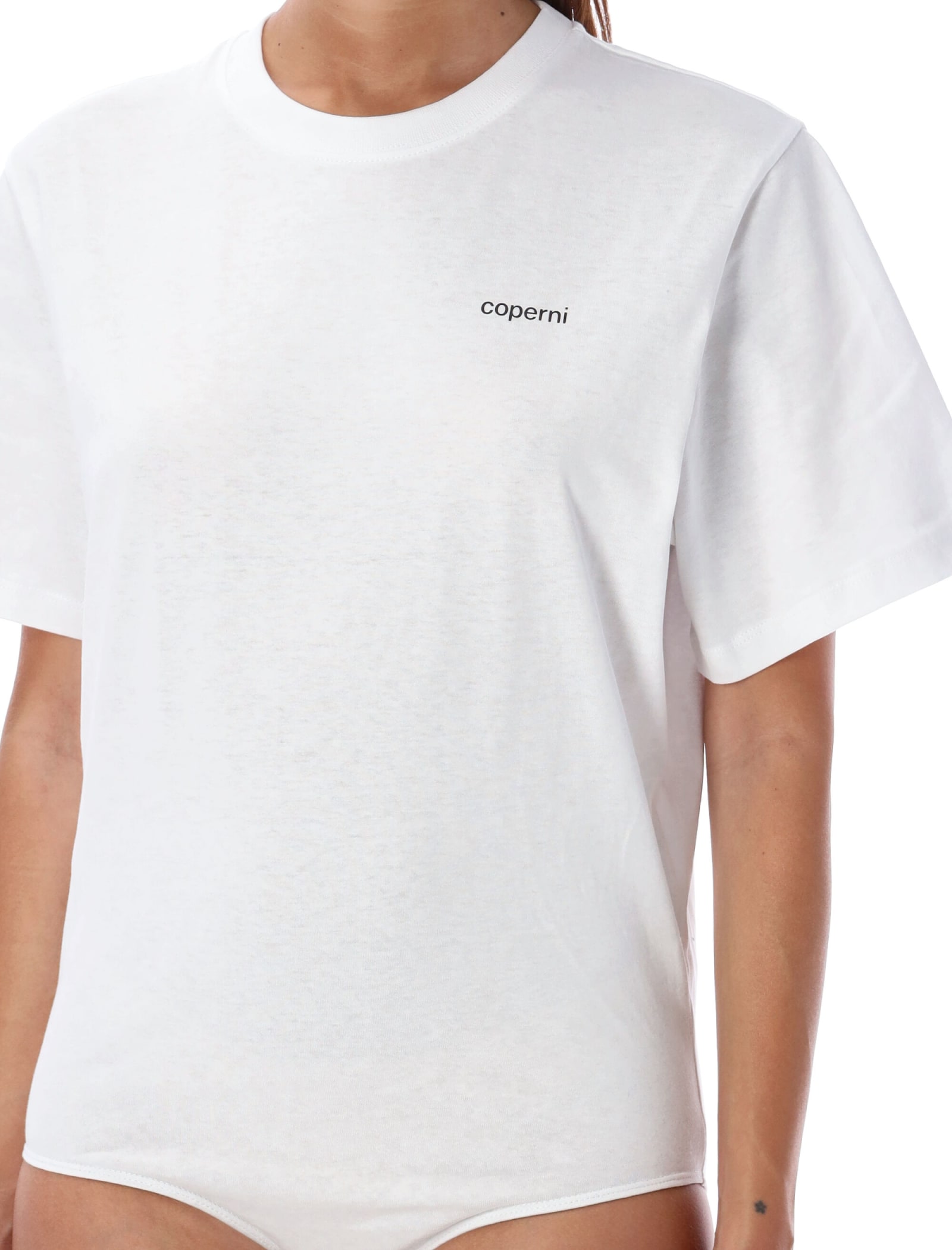 Shop Coperni Body T-shirt In Whiteblack