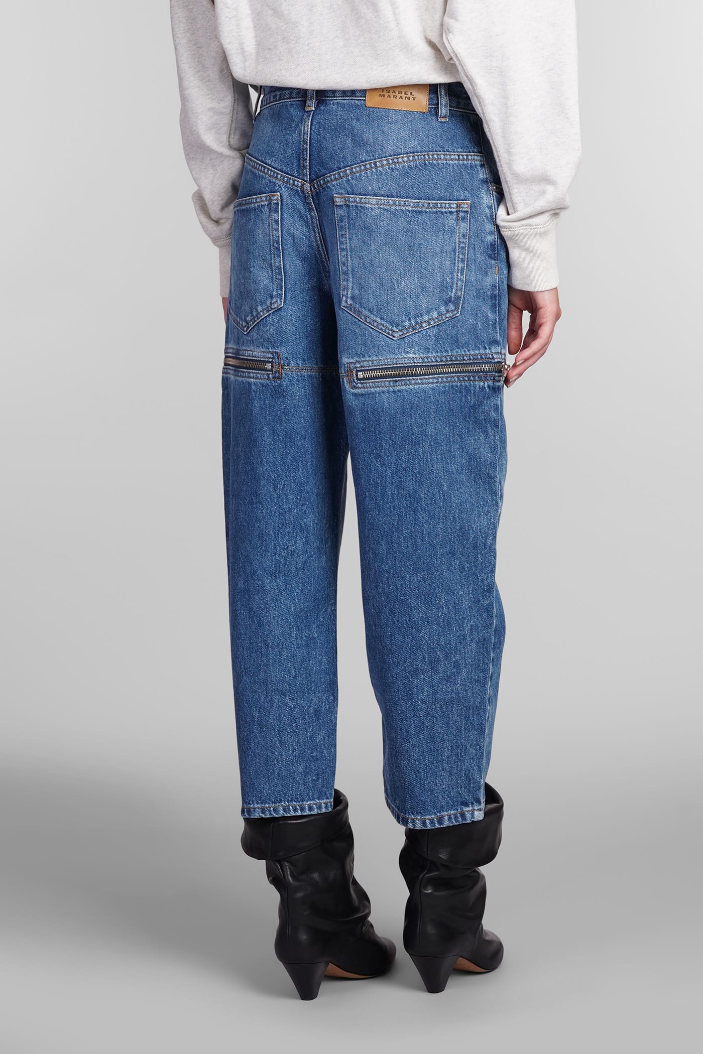 Shop Marant Etoile Salia Jeans In Blue Cotton