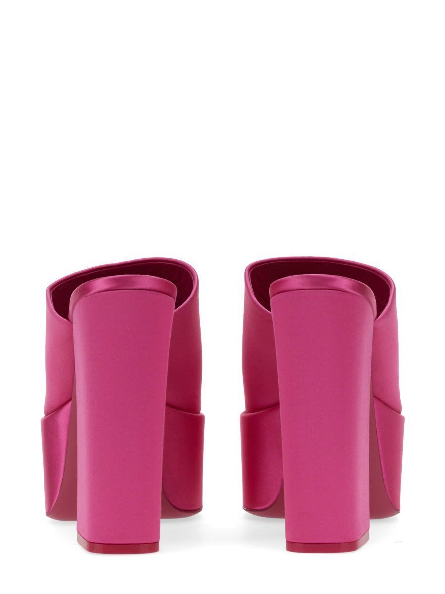 Shop Paris Texas Mule Sasha In Fuchsia
