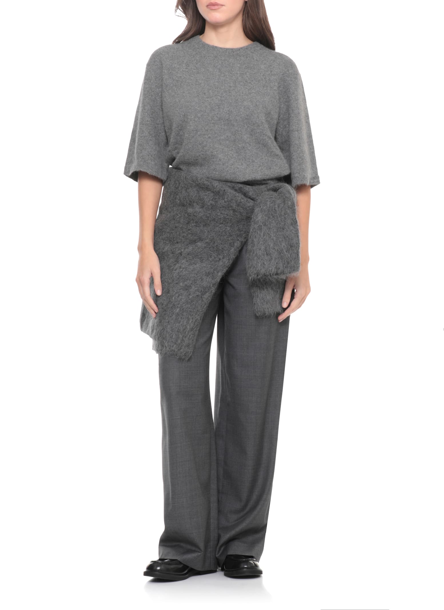 Loulou Studio Raven Sweater In Gray
