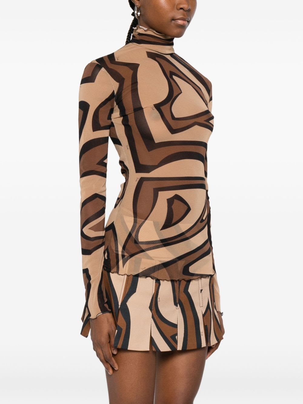 Pucci Printed Midi Dress In Multi