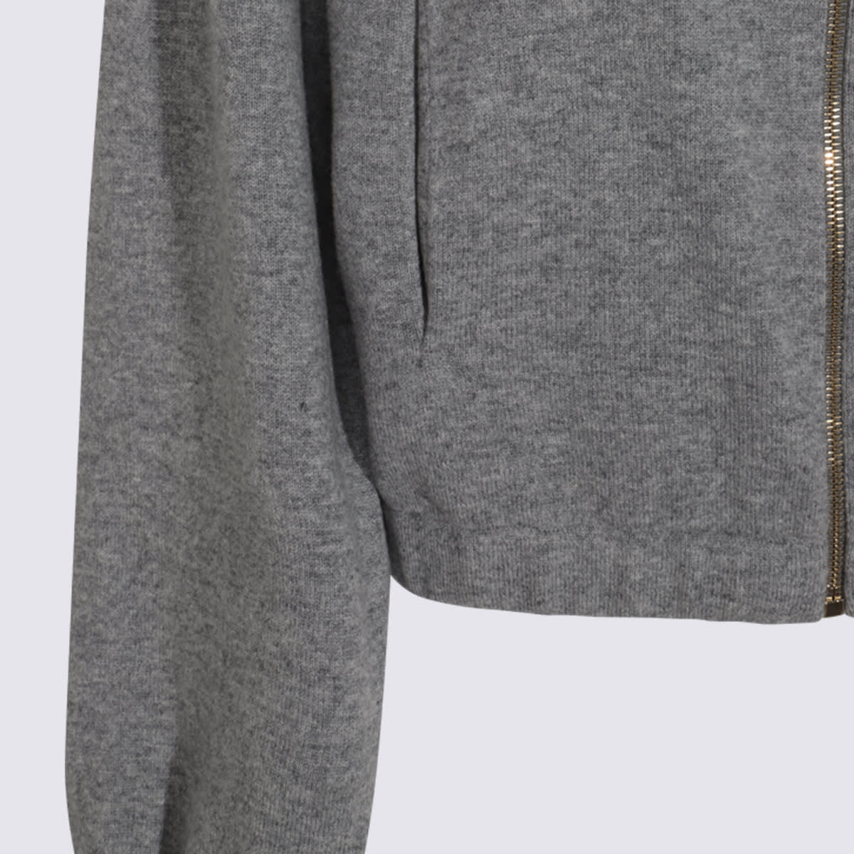 Fabiana Filippi Casual Jacket With Elastic Hem And Side Pockets In Gray