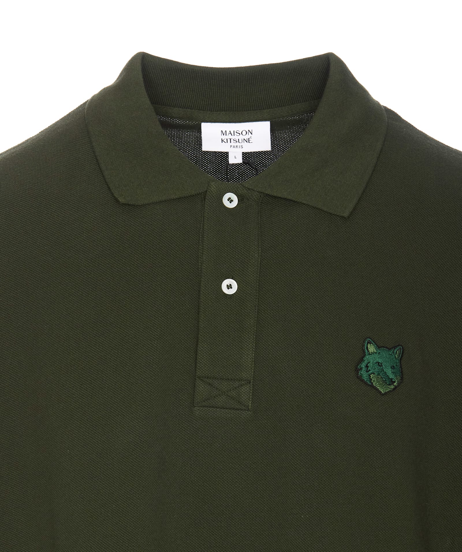 MAISON KITSUNÉ BOLD FOX HEAD PATCH POLO 