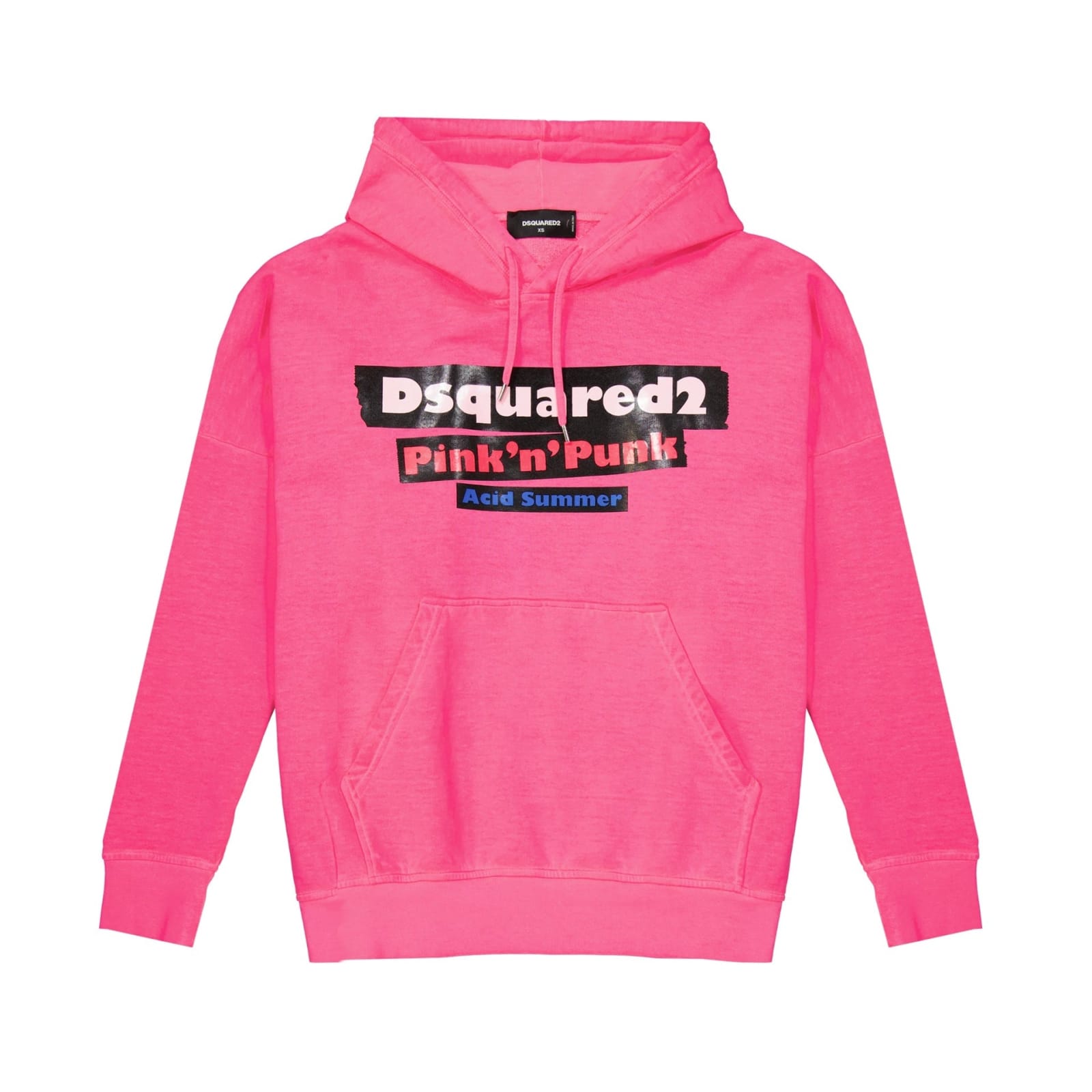 Shop Dsquared2 Logo Hooded Sweatshirt In Pink