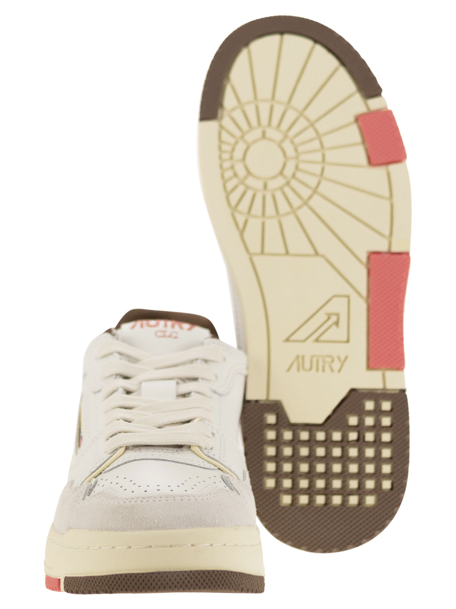 Shop Autry Clc - Womens Low Sneaker In White/brown