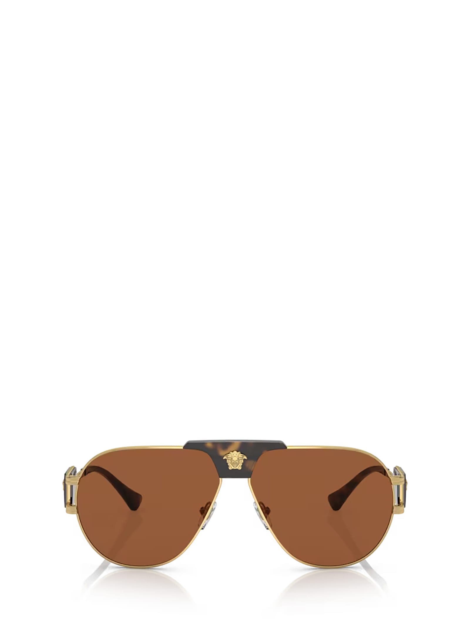 Shop Versace Ve2252 Gold Sunglasses