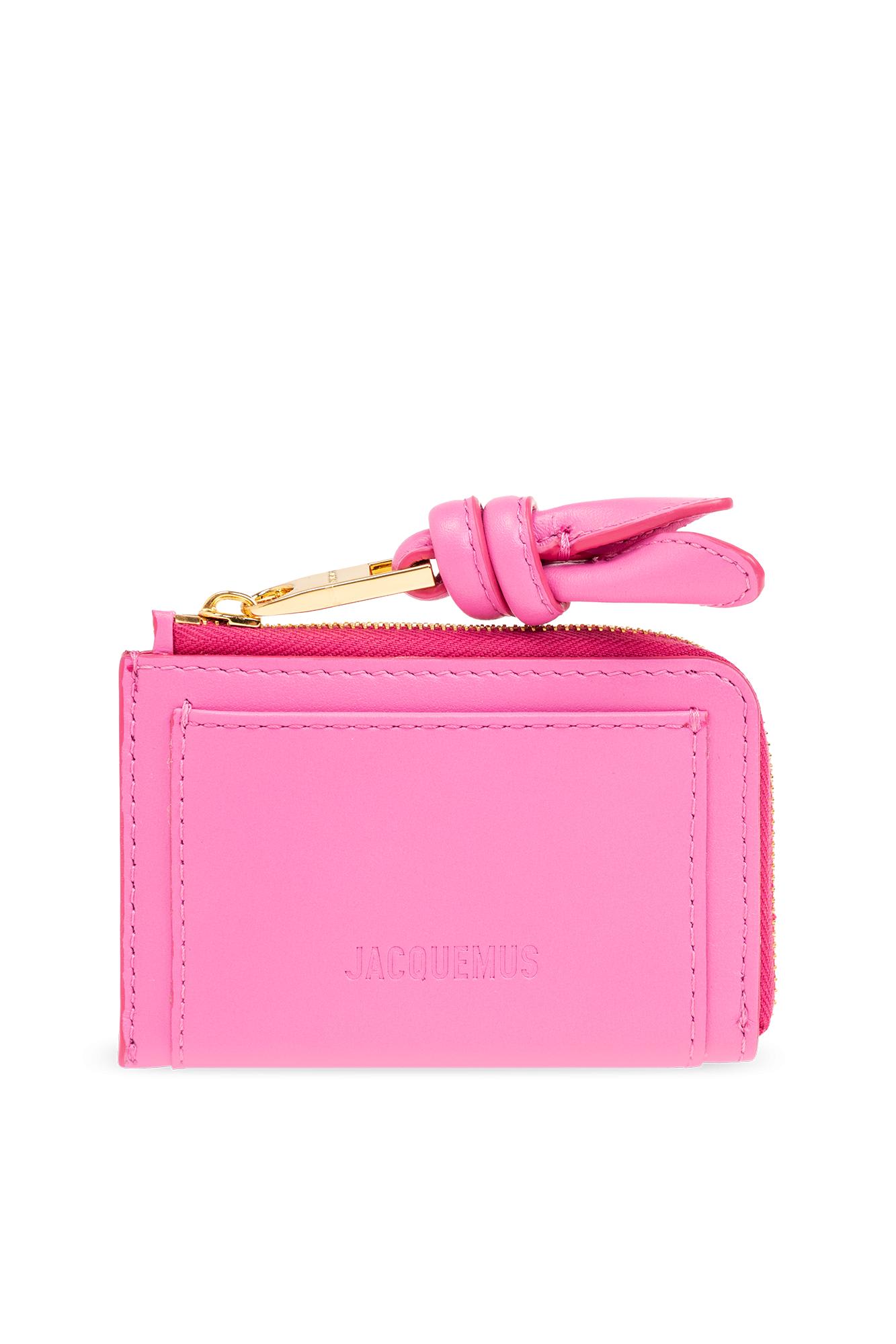 Jacquemus Leather Card Case In Pink