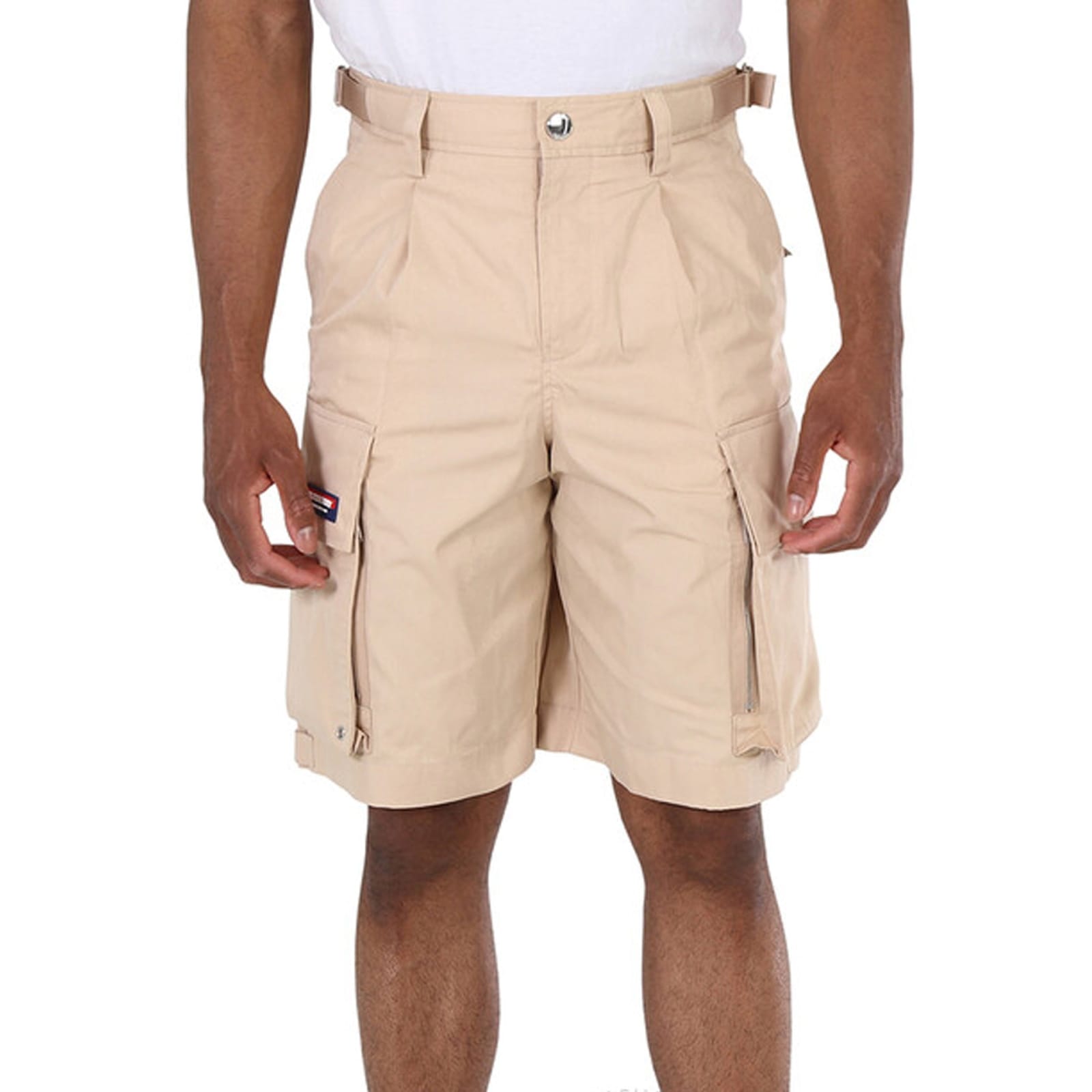 Shop Burberry Cotton Bermuda Shorts In Beige