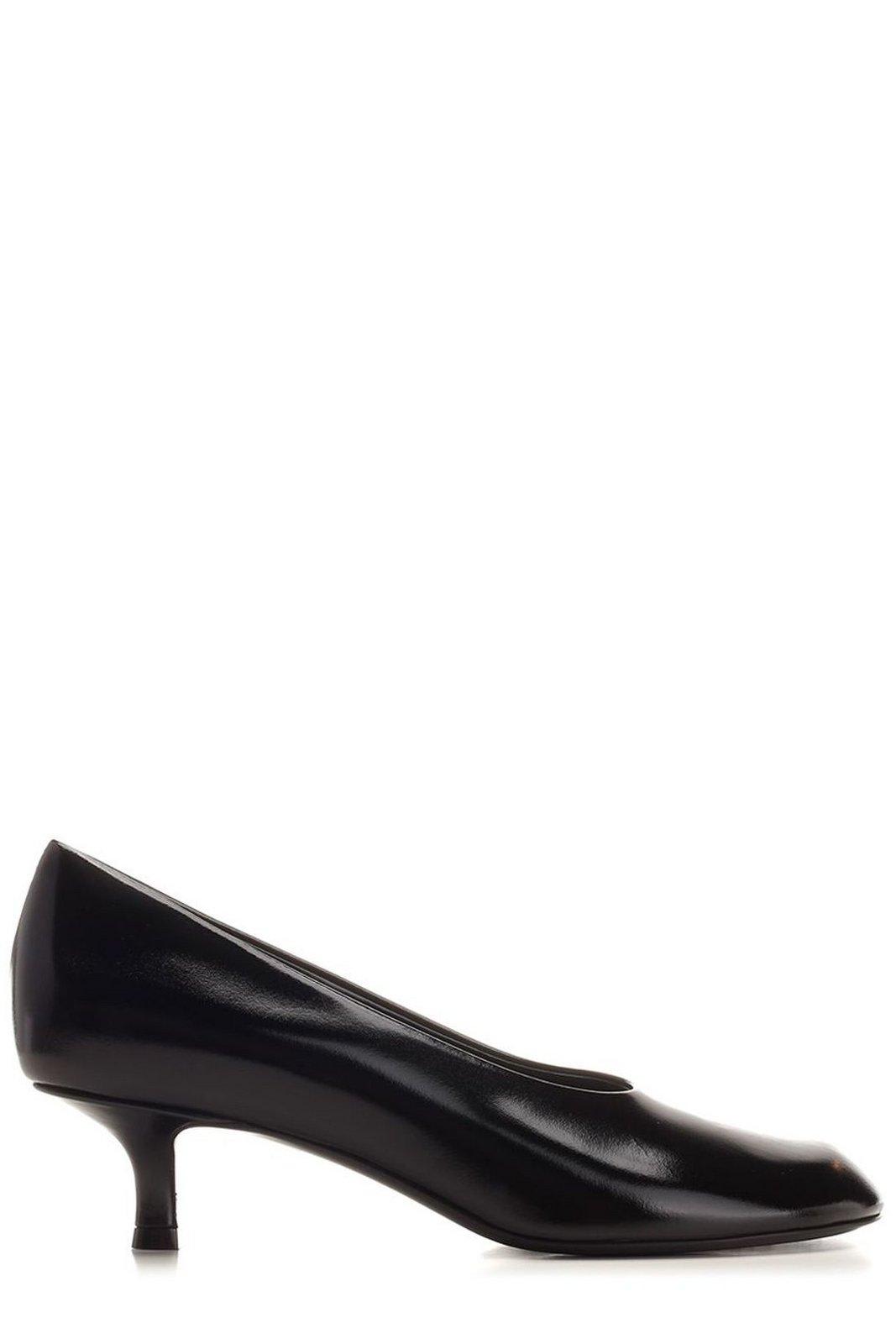 BURBERRY ASYMMETRIC-TOE SLIP-ON PUMPS 