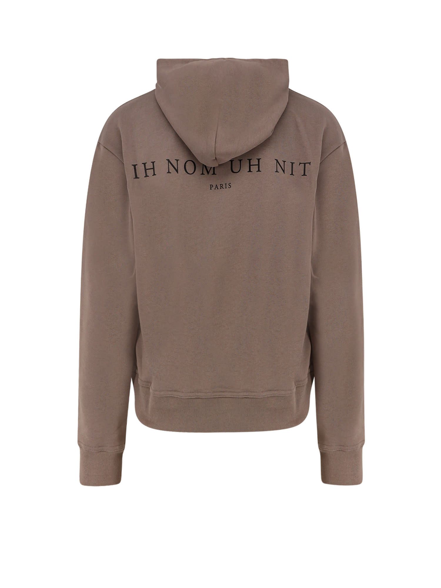 Ih Nom Uh Nit Hooded Sweatshirt Featuring Graphic Print In Brown
