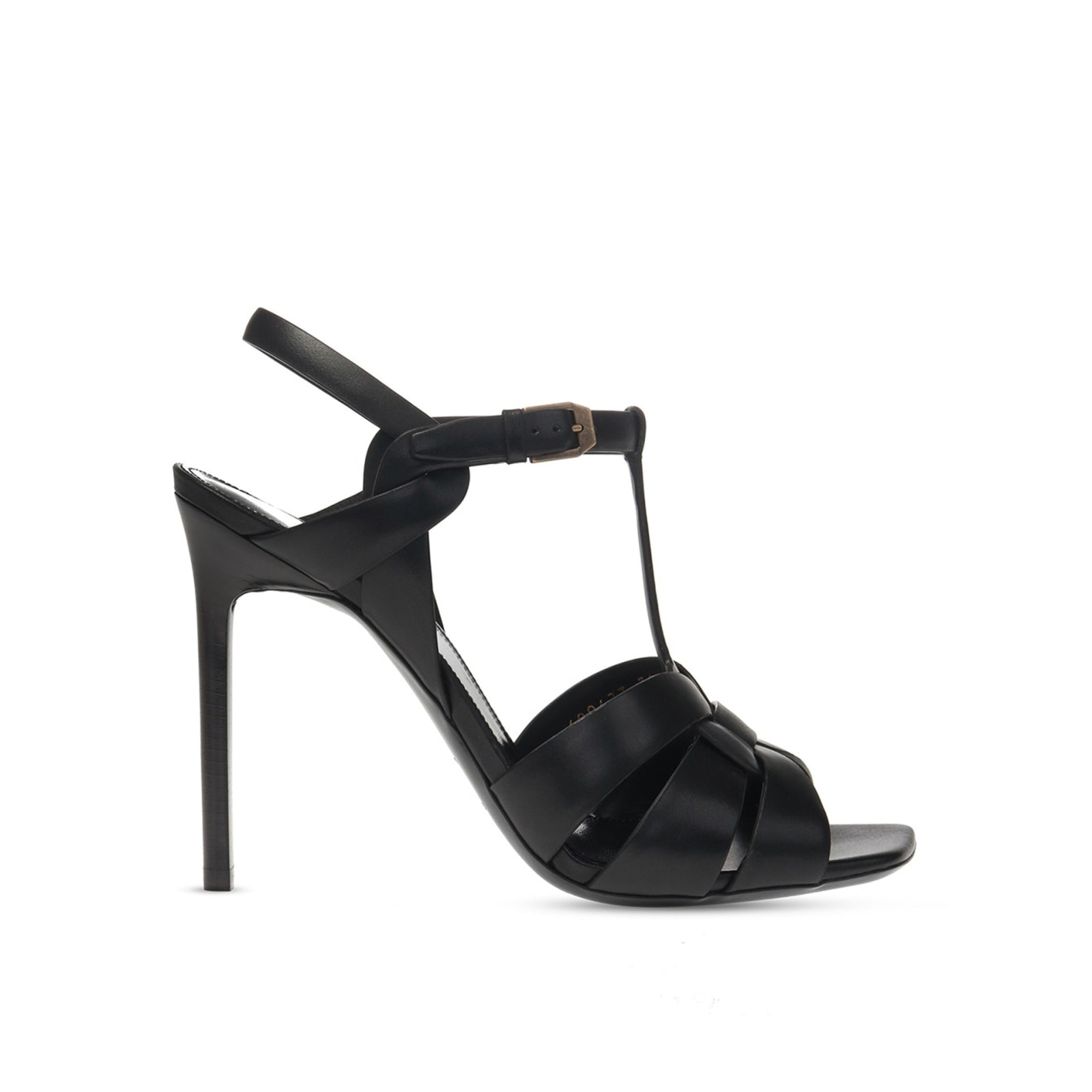 Shop Saint Laurent Tribute Sandals In Black