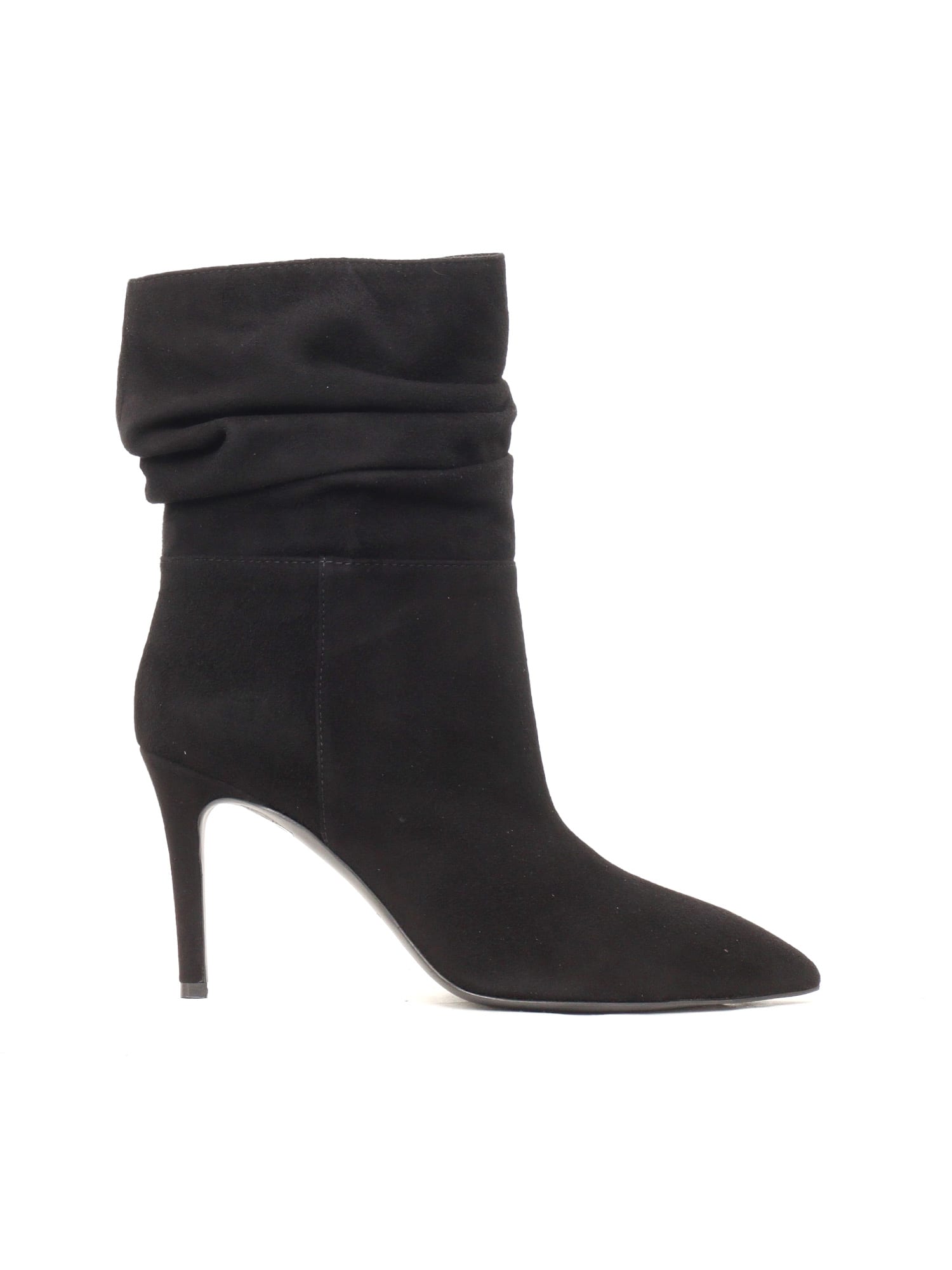 Crinkled Boots With Stiletto Heel